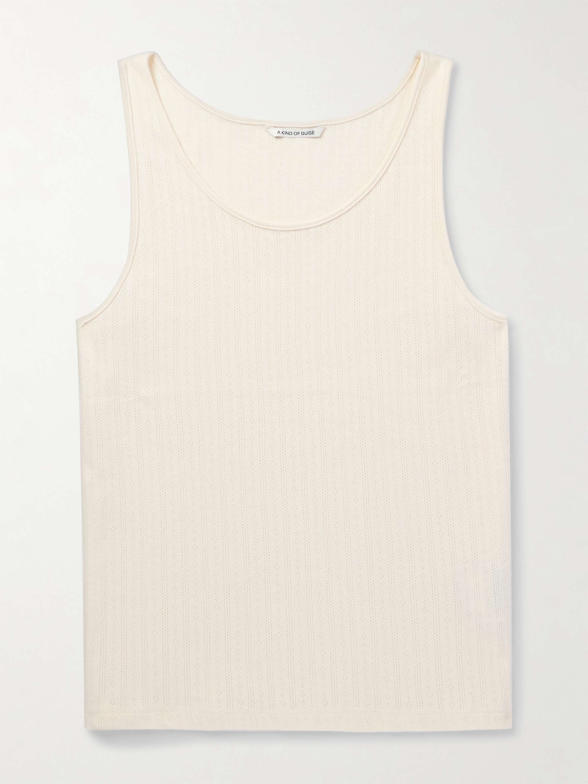 Tomaso Pointelle-Knit Cotton Tank Top view
