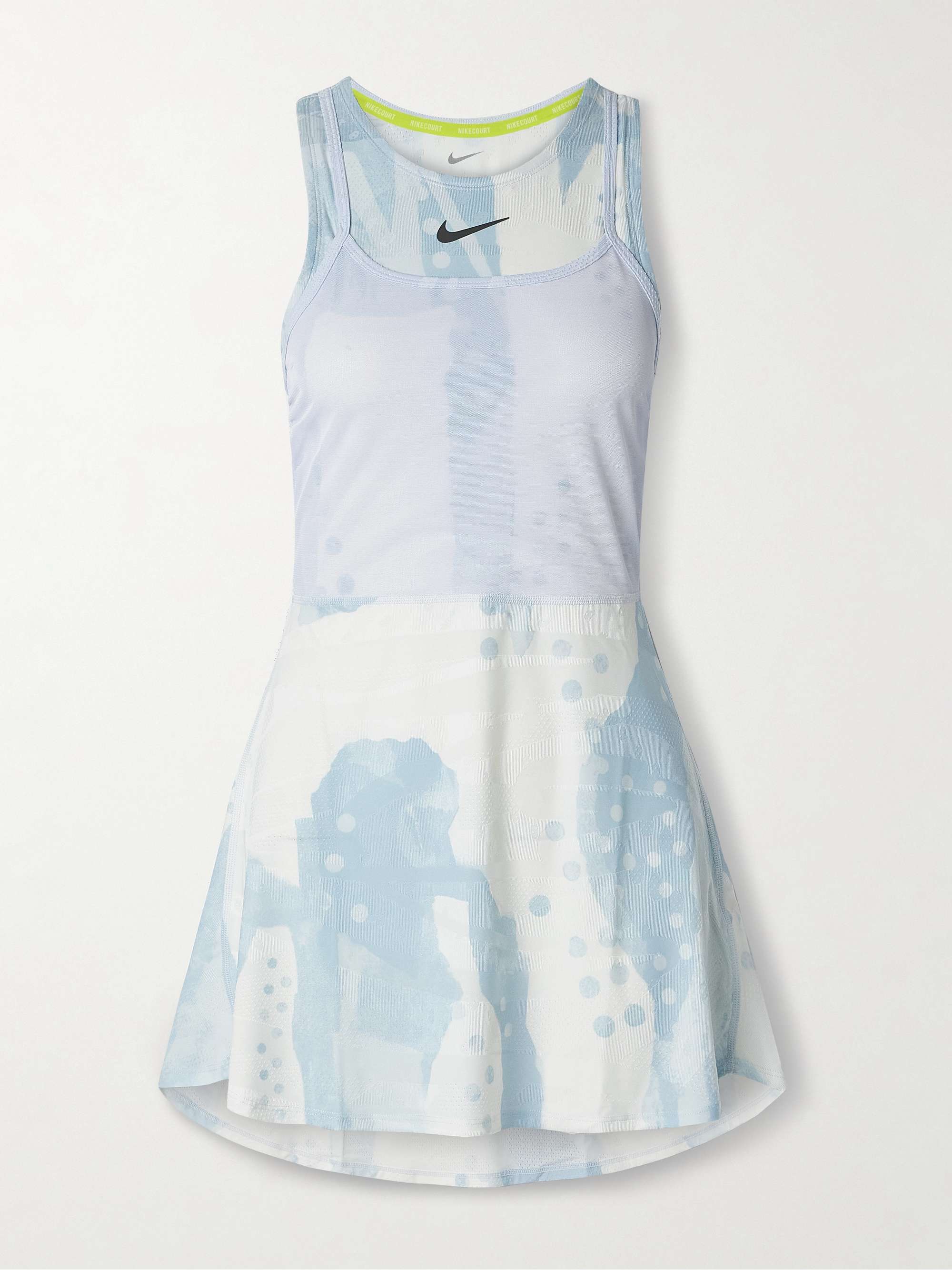Slam printed Dri-FIT and mesh tennis dress view