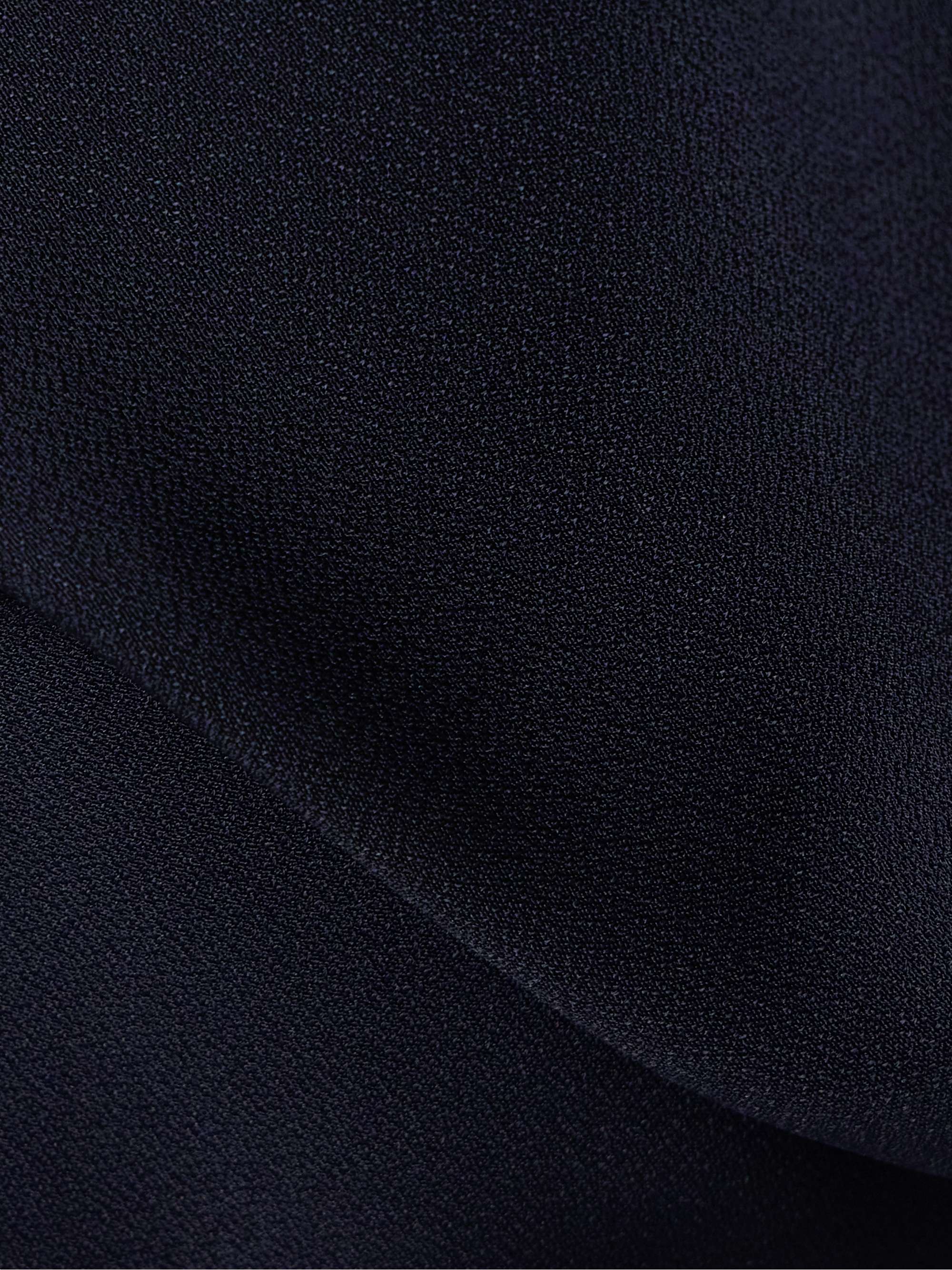 Draped crepe maxi dress view