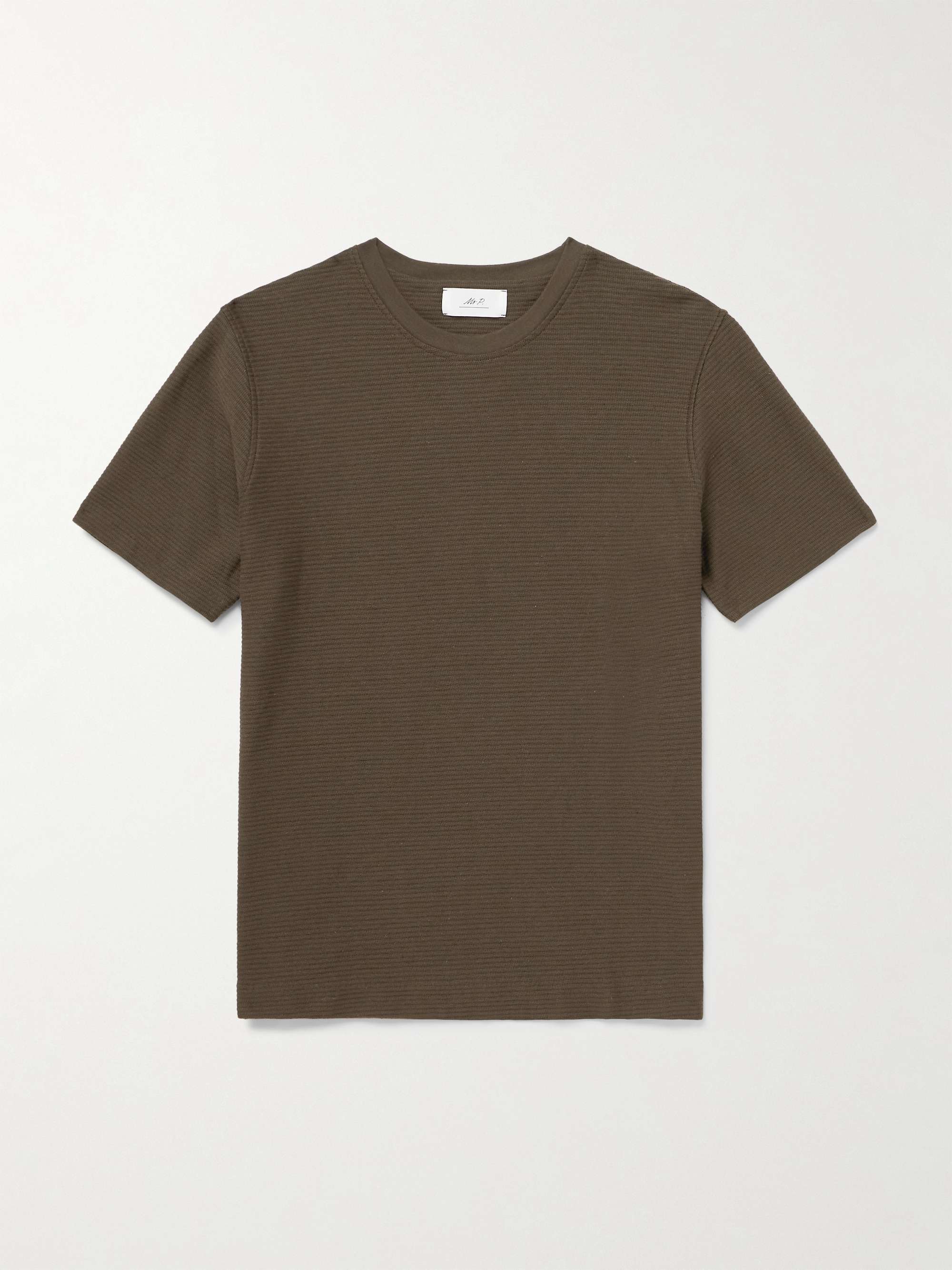 Ribbed Organic Cotton-Jersey T-Shirt view