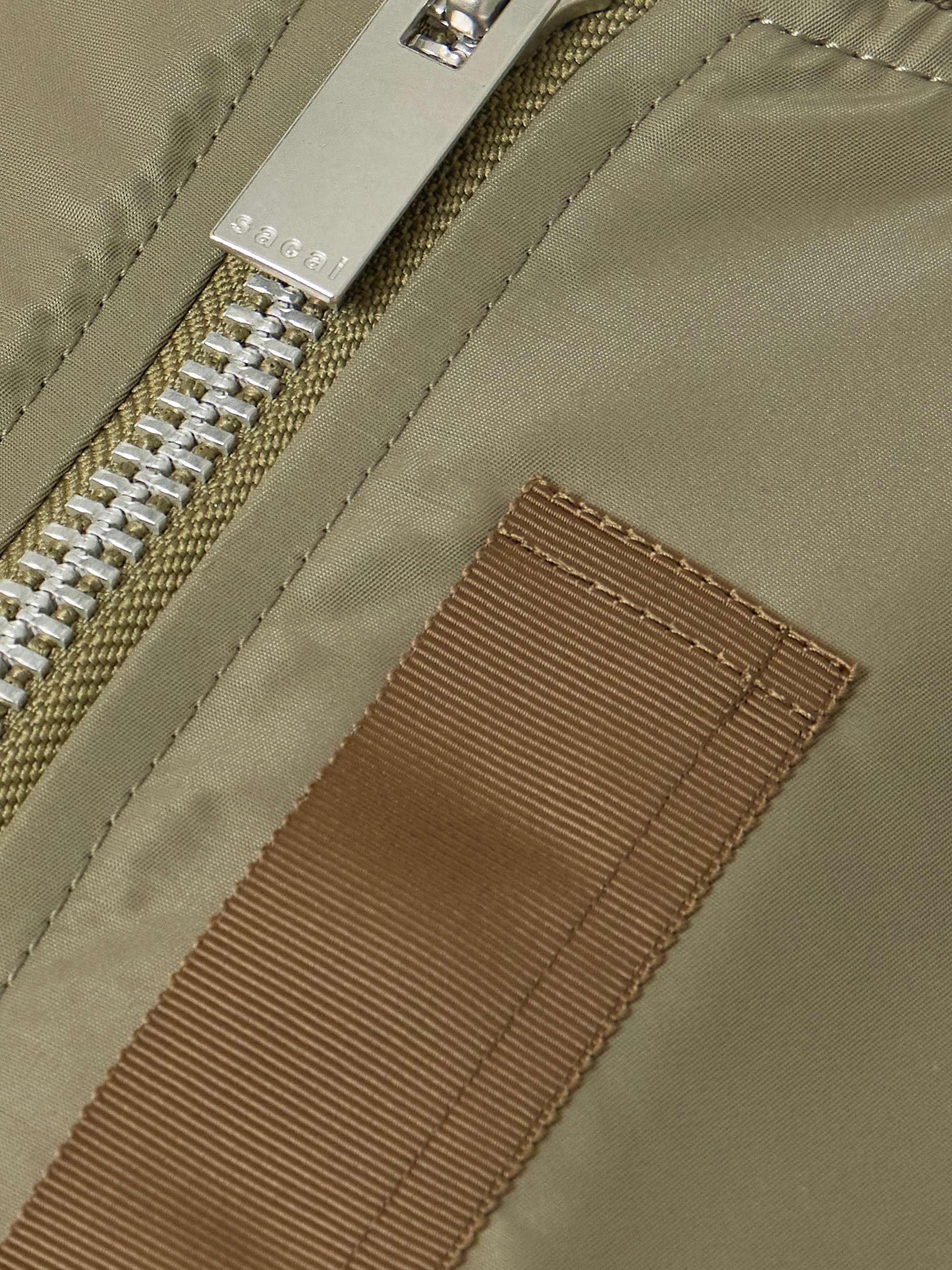 Grosgrain-trimmed shell bomber jacket view