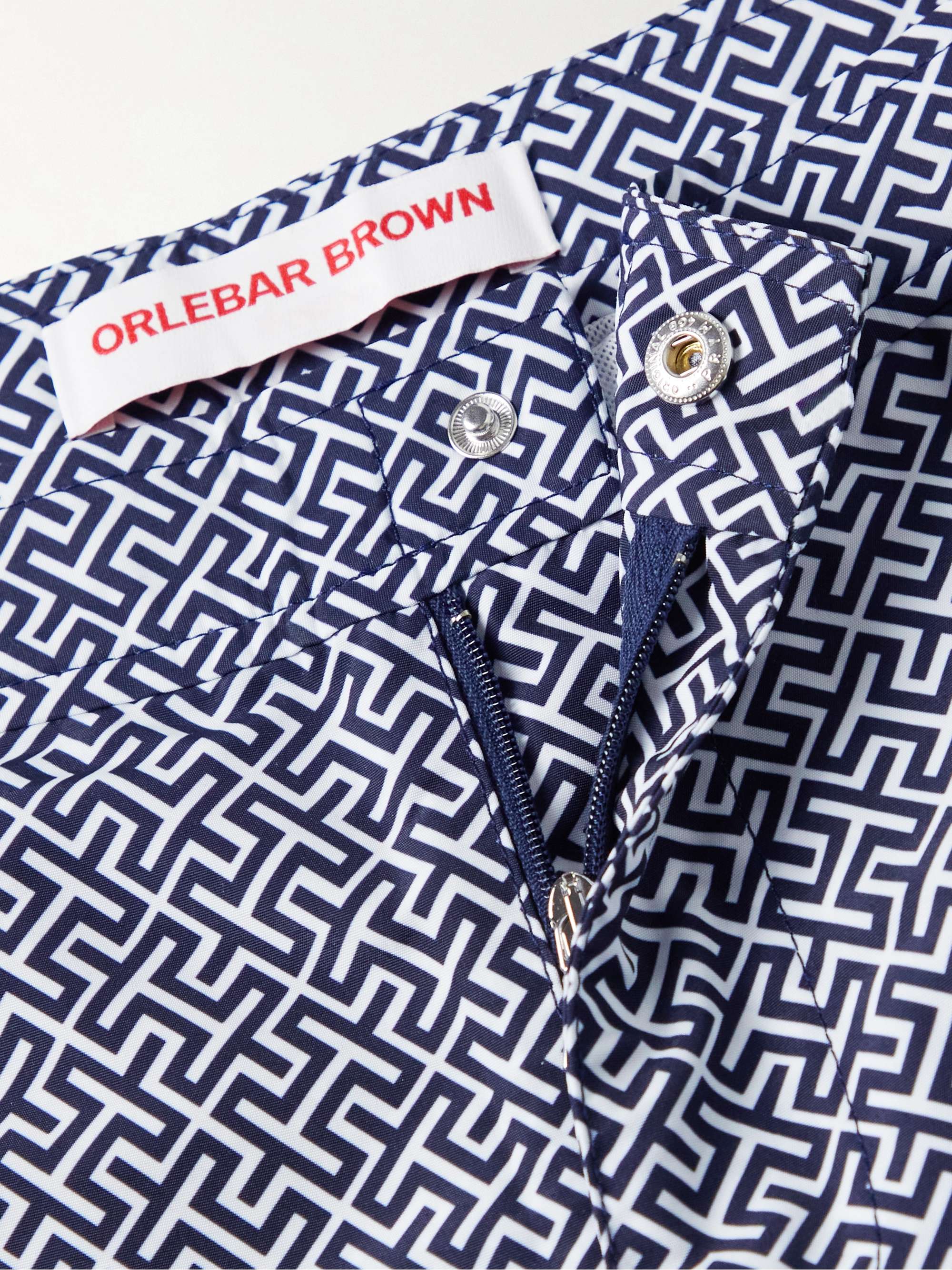 Bulldog Straight-Leg Mid-Length Printed Swim Shorts view