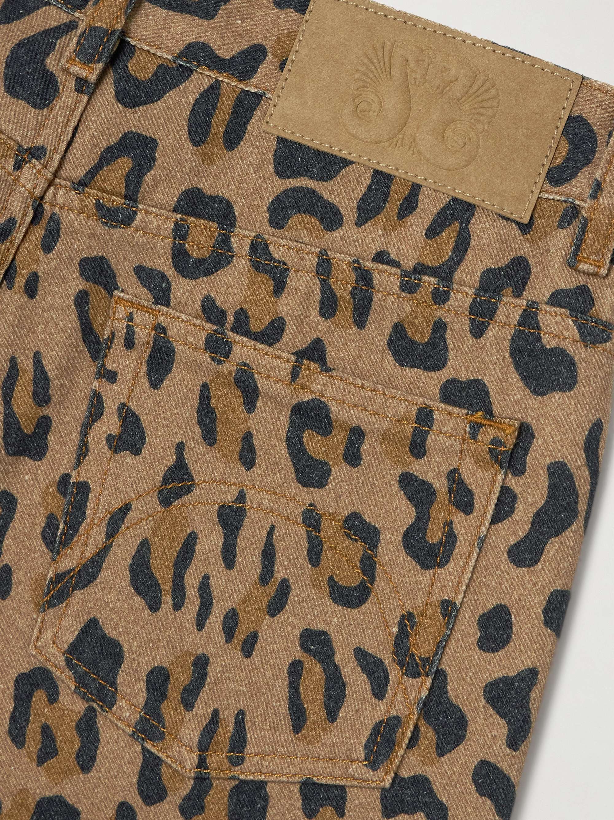 Simba Paso leopard-print mid-rise slim-fit jeans view