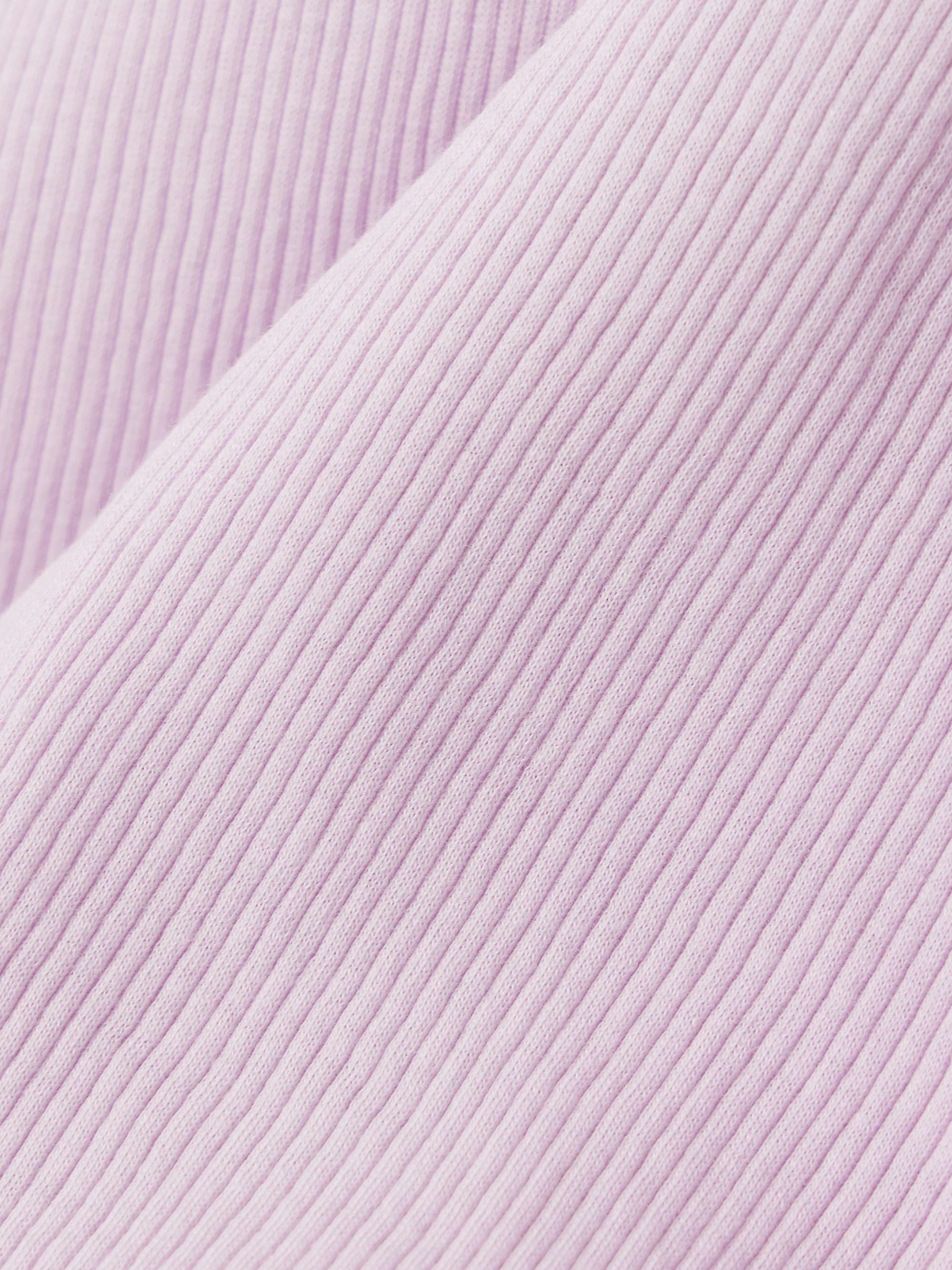 Raisa ruffled ribbed organic Pima cotton-jersey pajama set view