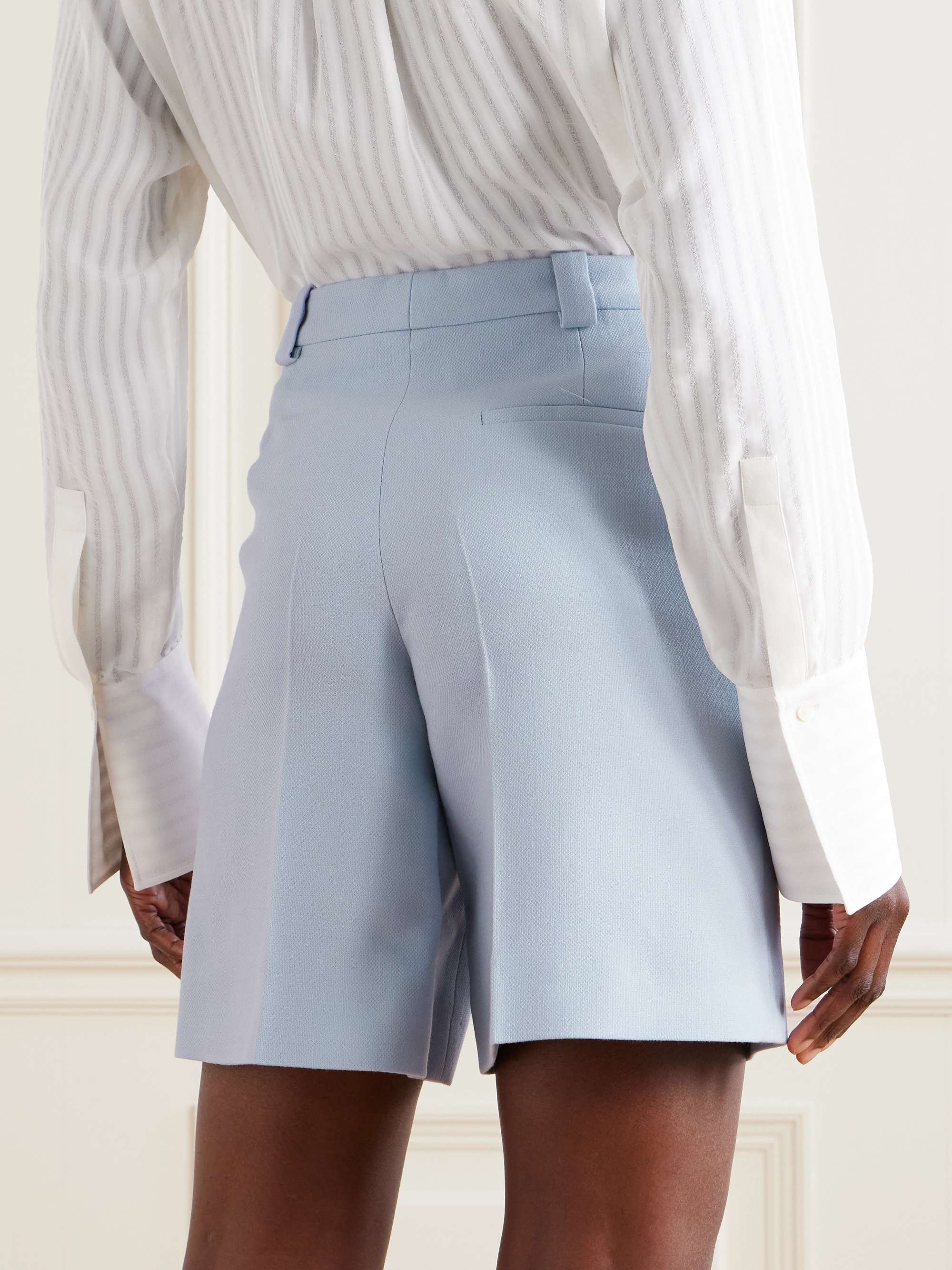 Wool-crepe shorts view