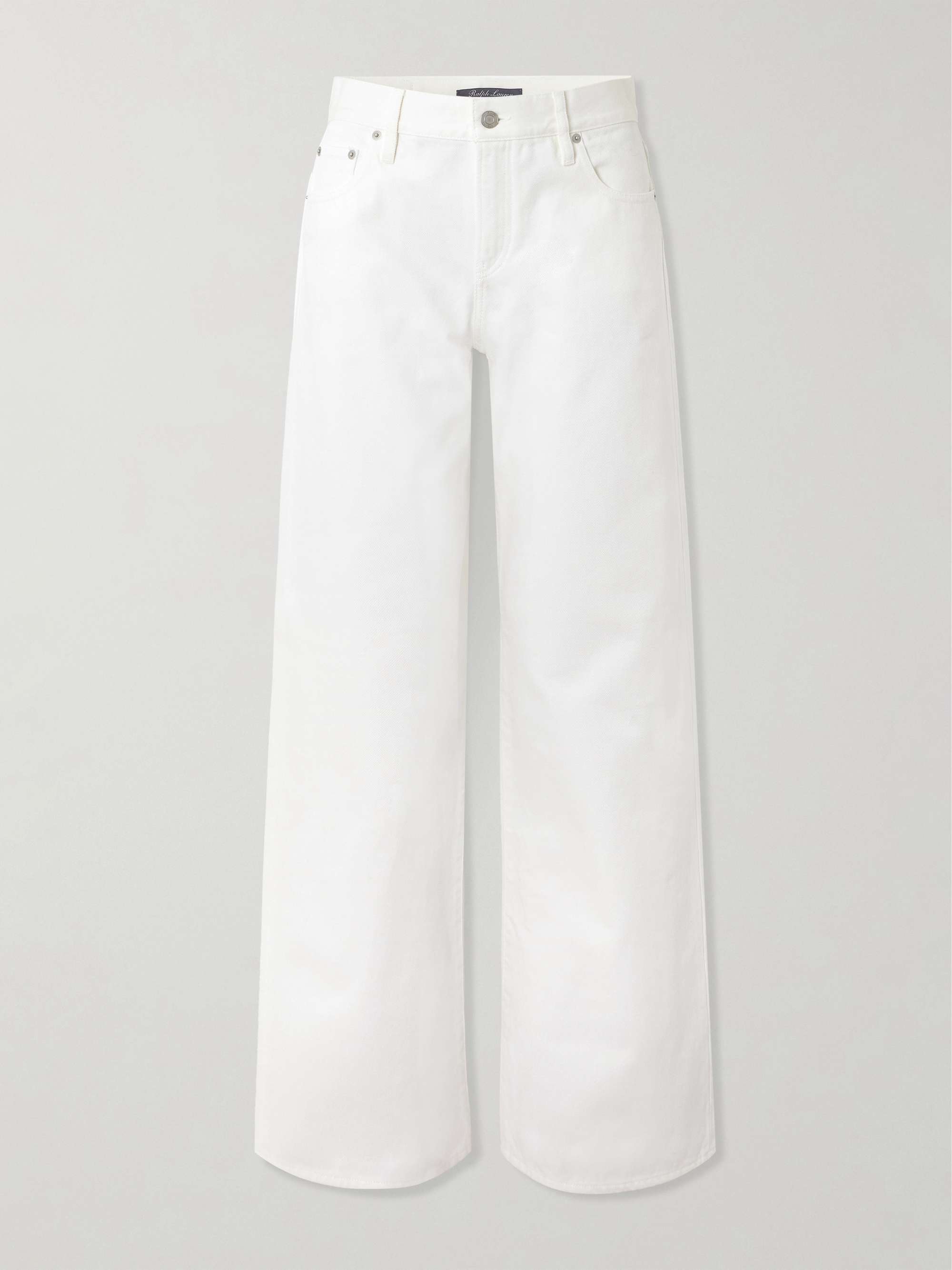 Mid-rise wide-leg jeans view