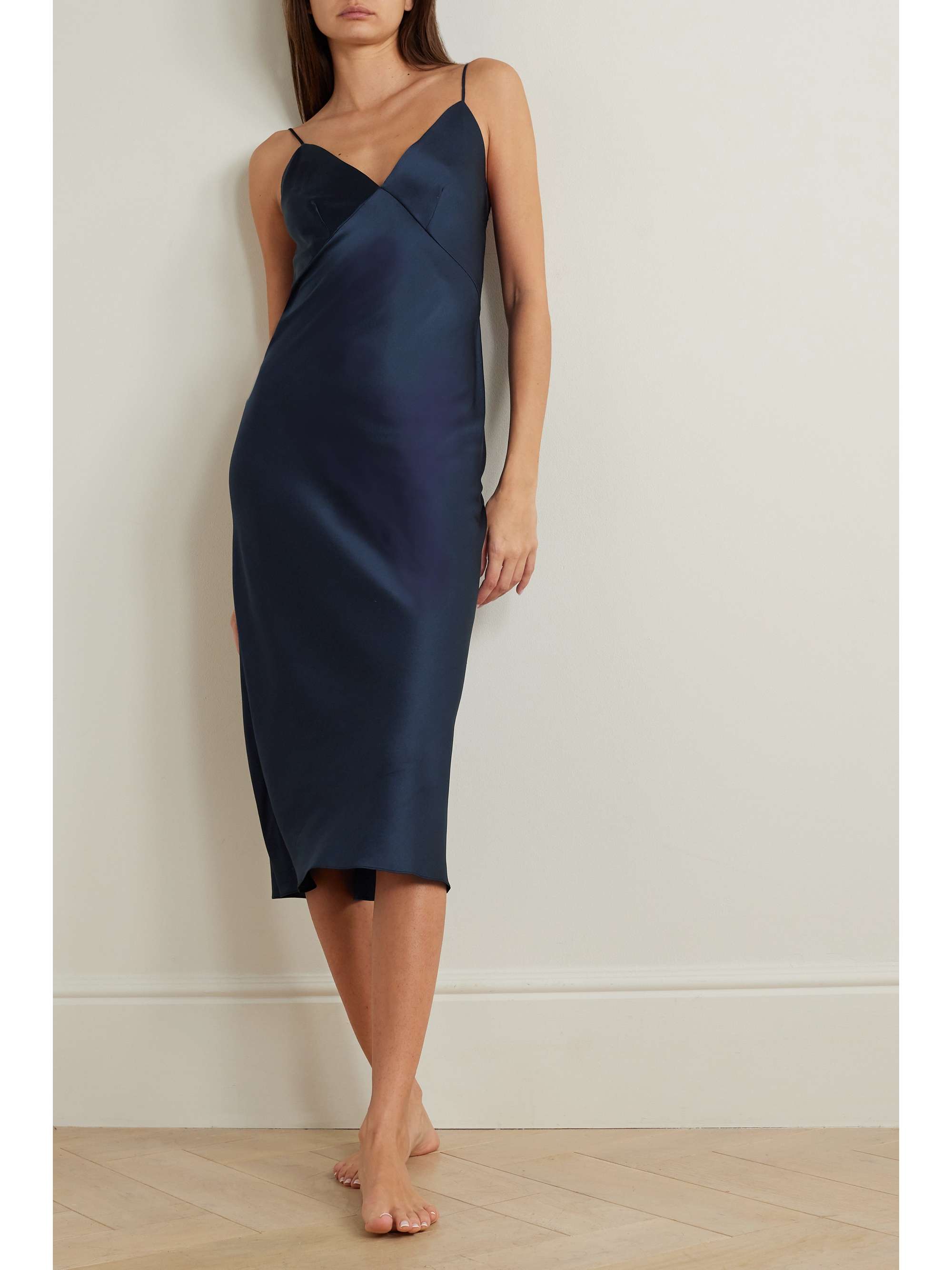 Issa silk-satin nightdress view