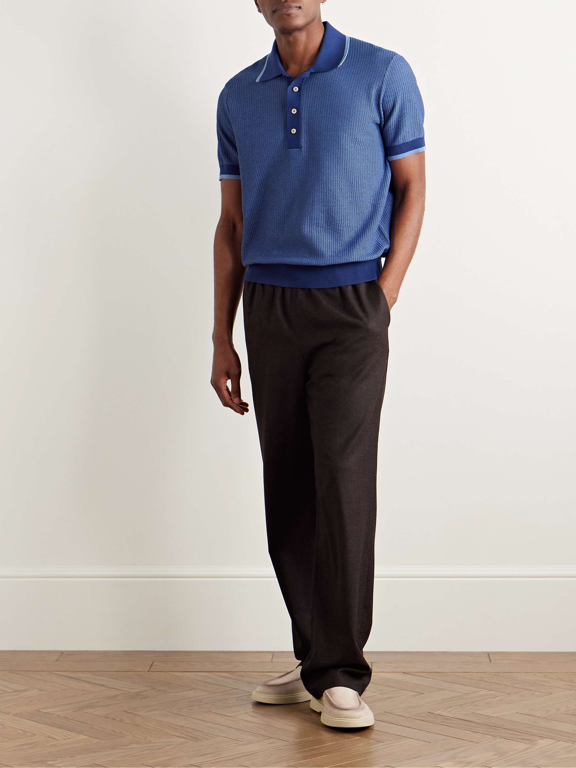 Slim-Fit Birdseye Cotton Polo Shirt view