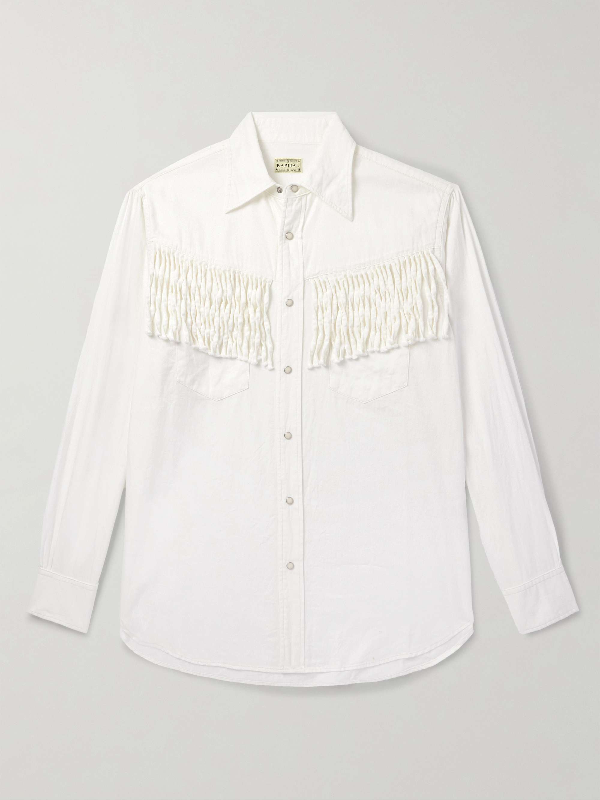 Husky Fringed Denim Western Shirt view