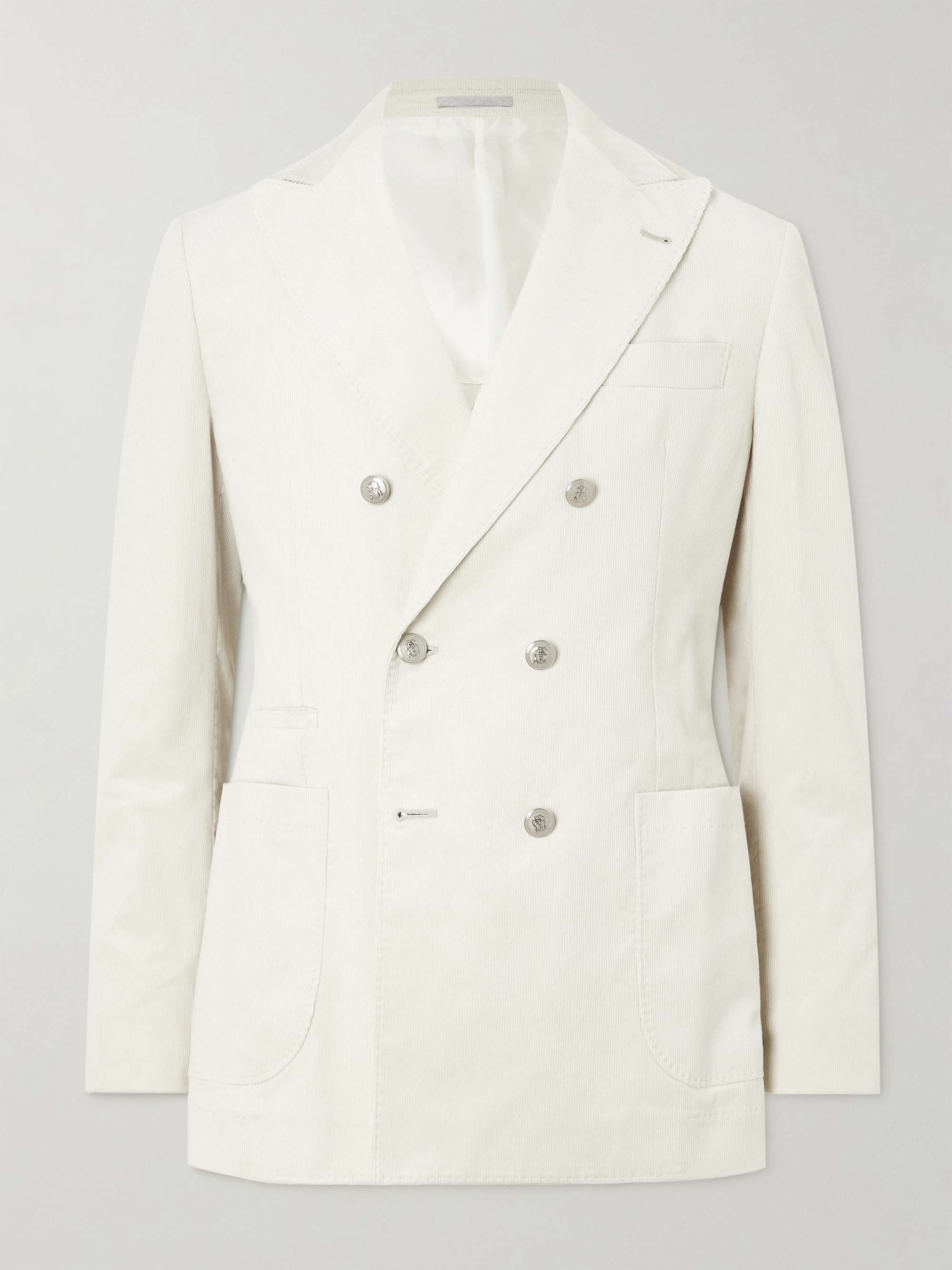 Double-Breasted Cotton-Corduroy Suit Jacket view