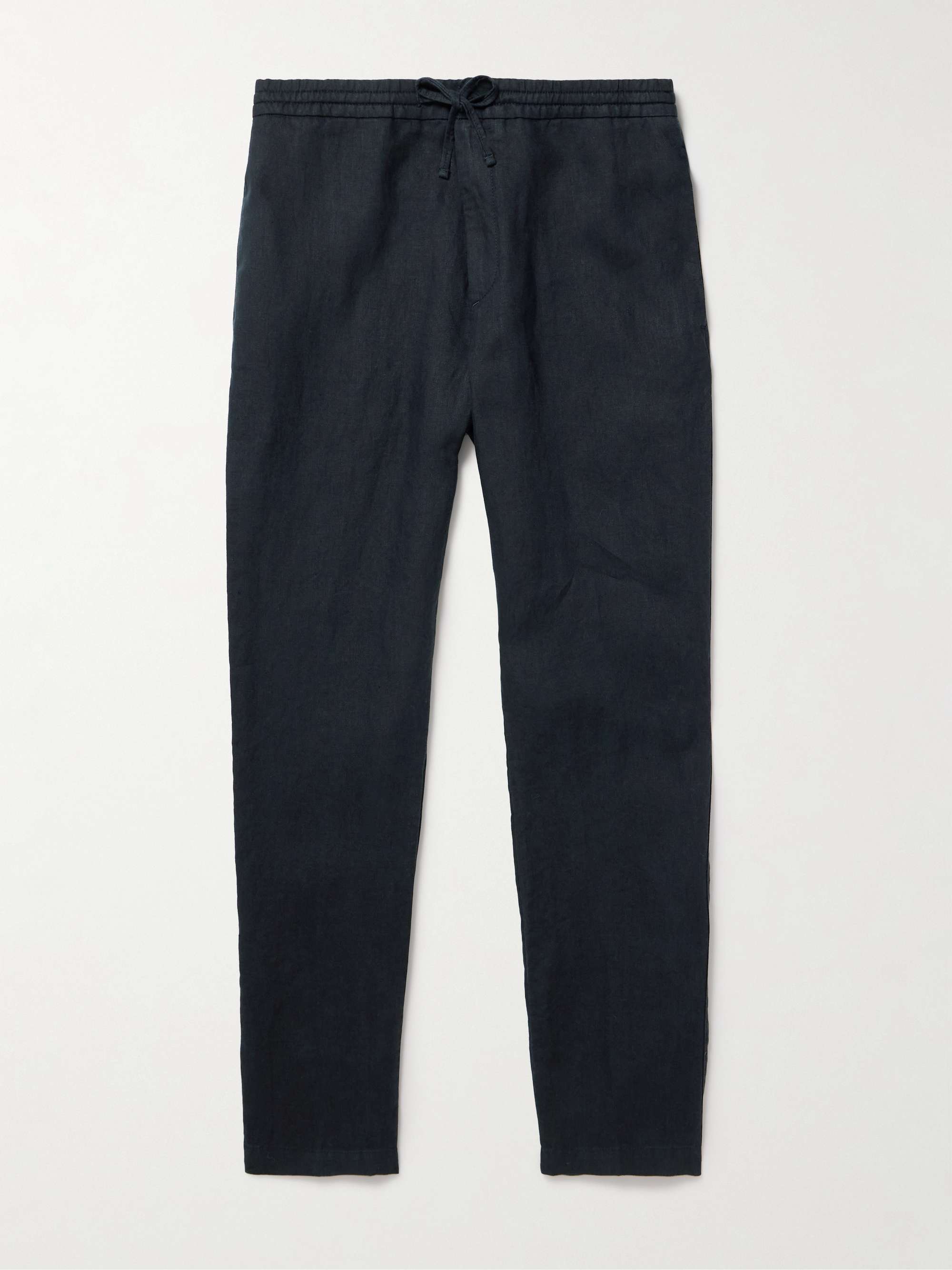 Tapered Linen Drawstring Trousers view