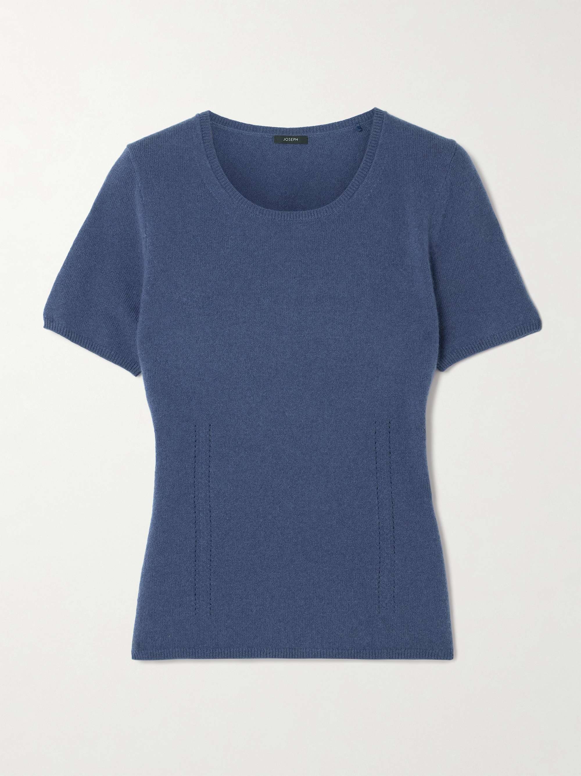 Pointelle-trimmed cashmere T-shirt view