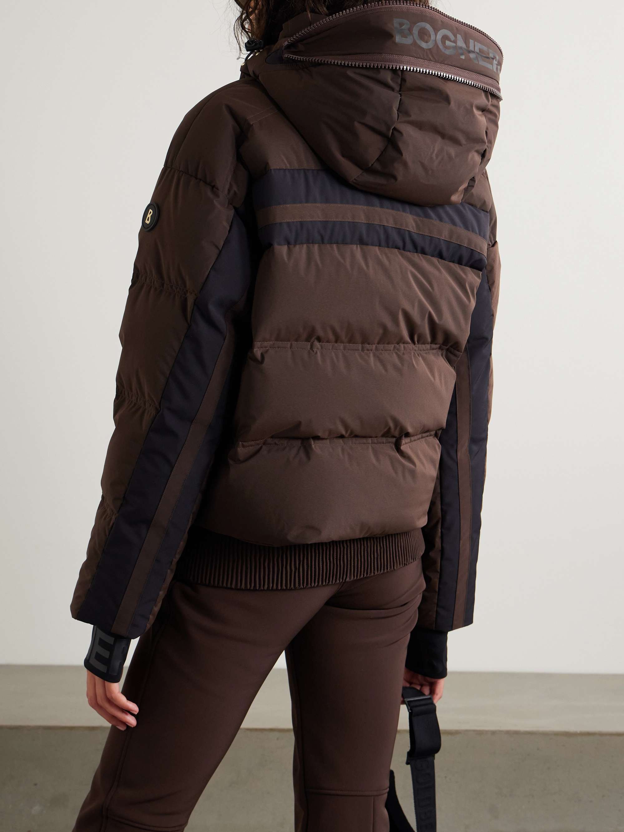 Kelly quilted hooded ski jacket view