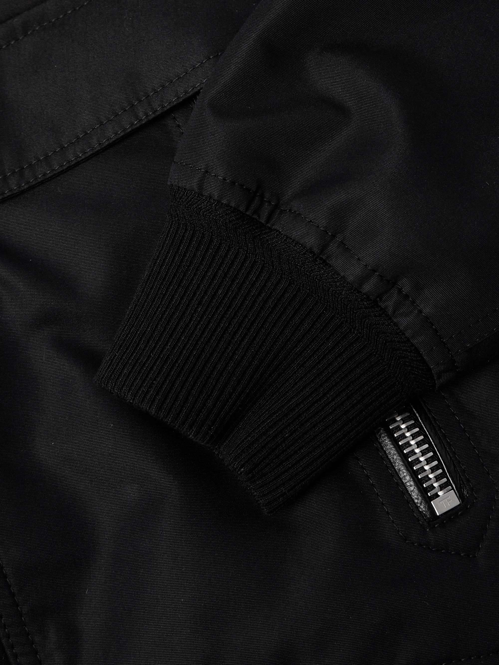 Coated Cotton-Canvas Bomber Jacket view