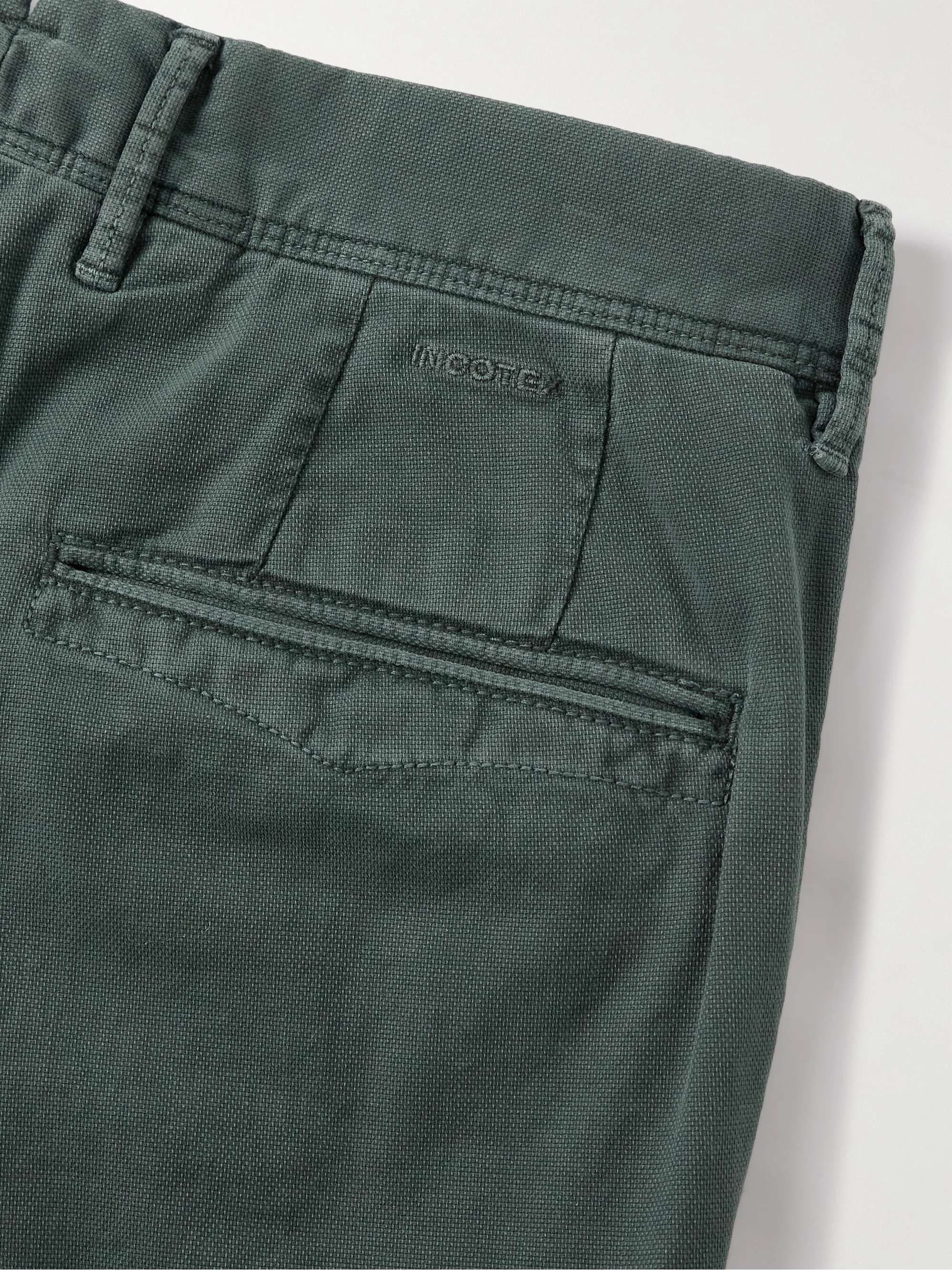 Slim-Fit Panama Stretch-Cotton Canvas Trousers view
