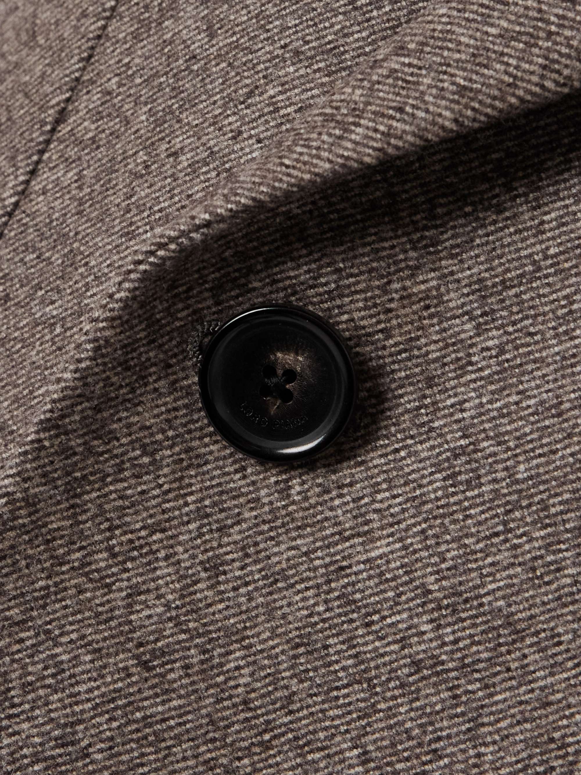 Double-breasted wool and cashmere-blend twill blazer view
