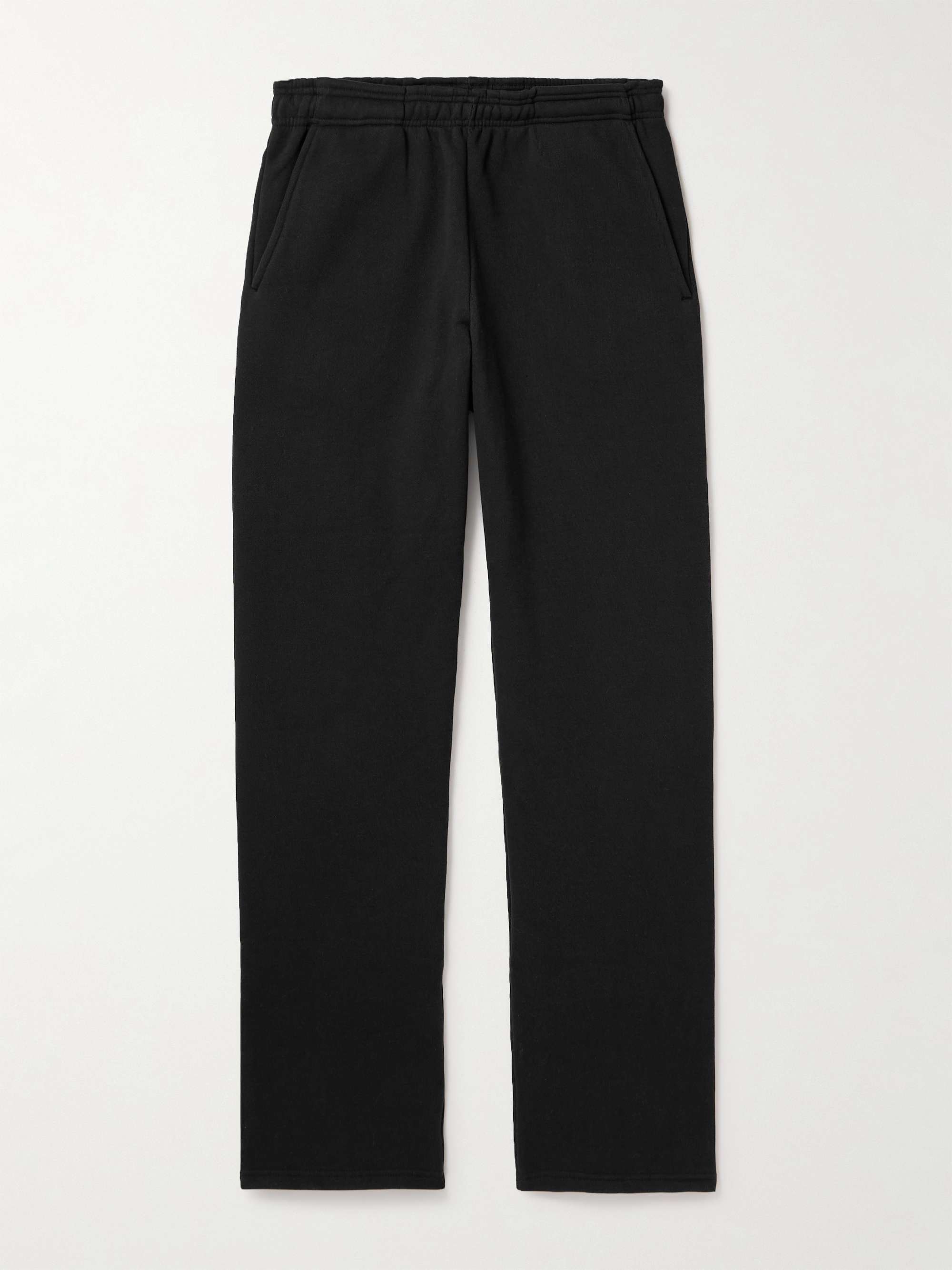 Straight-Leg Enzyme-Washed Cotton-Jersey Sweatpants view