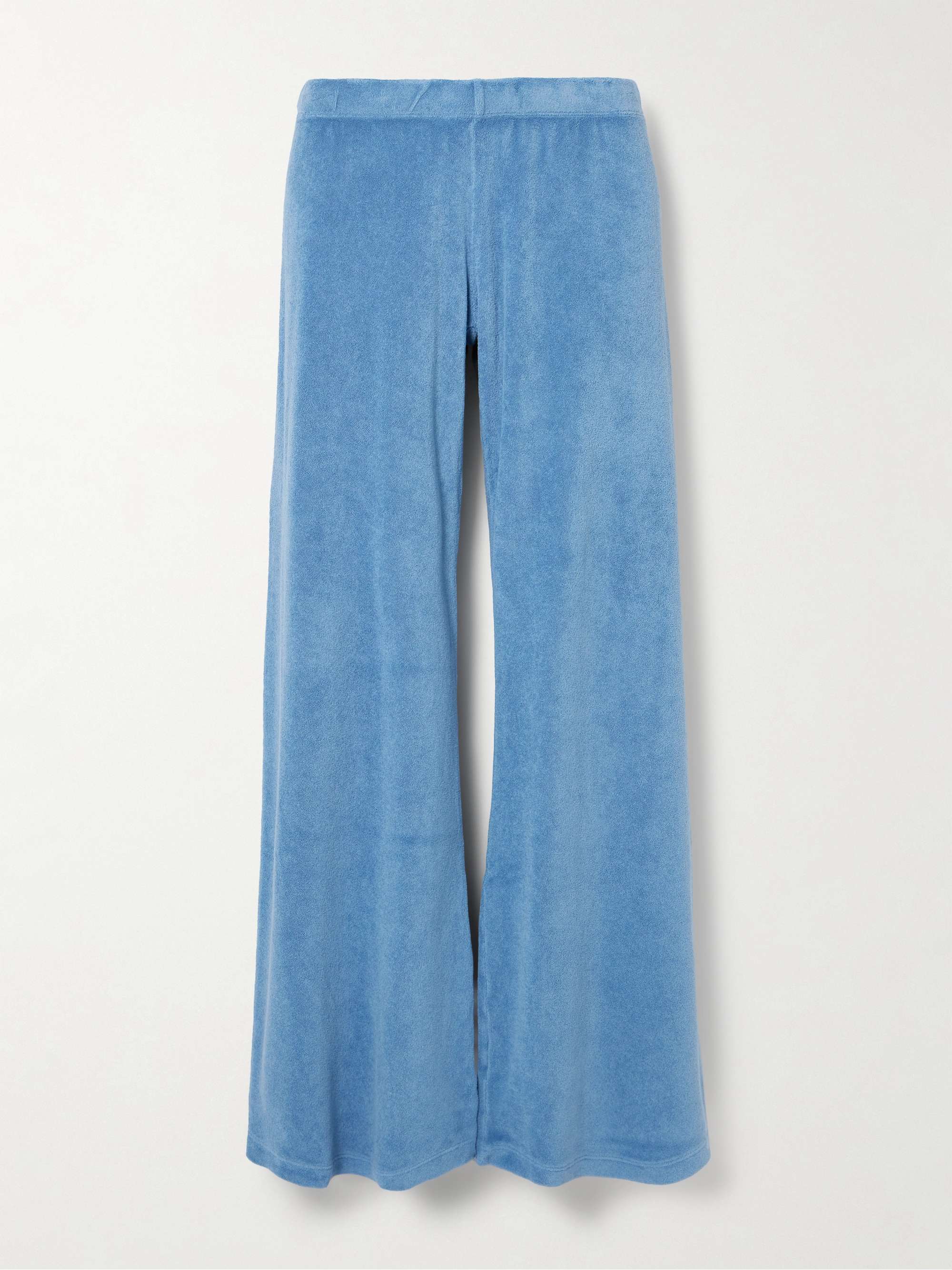 Lito cotton-blend terry wide-leg pants view