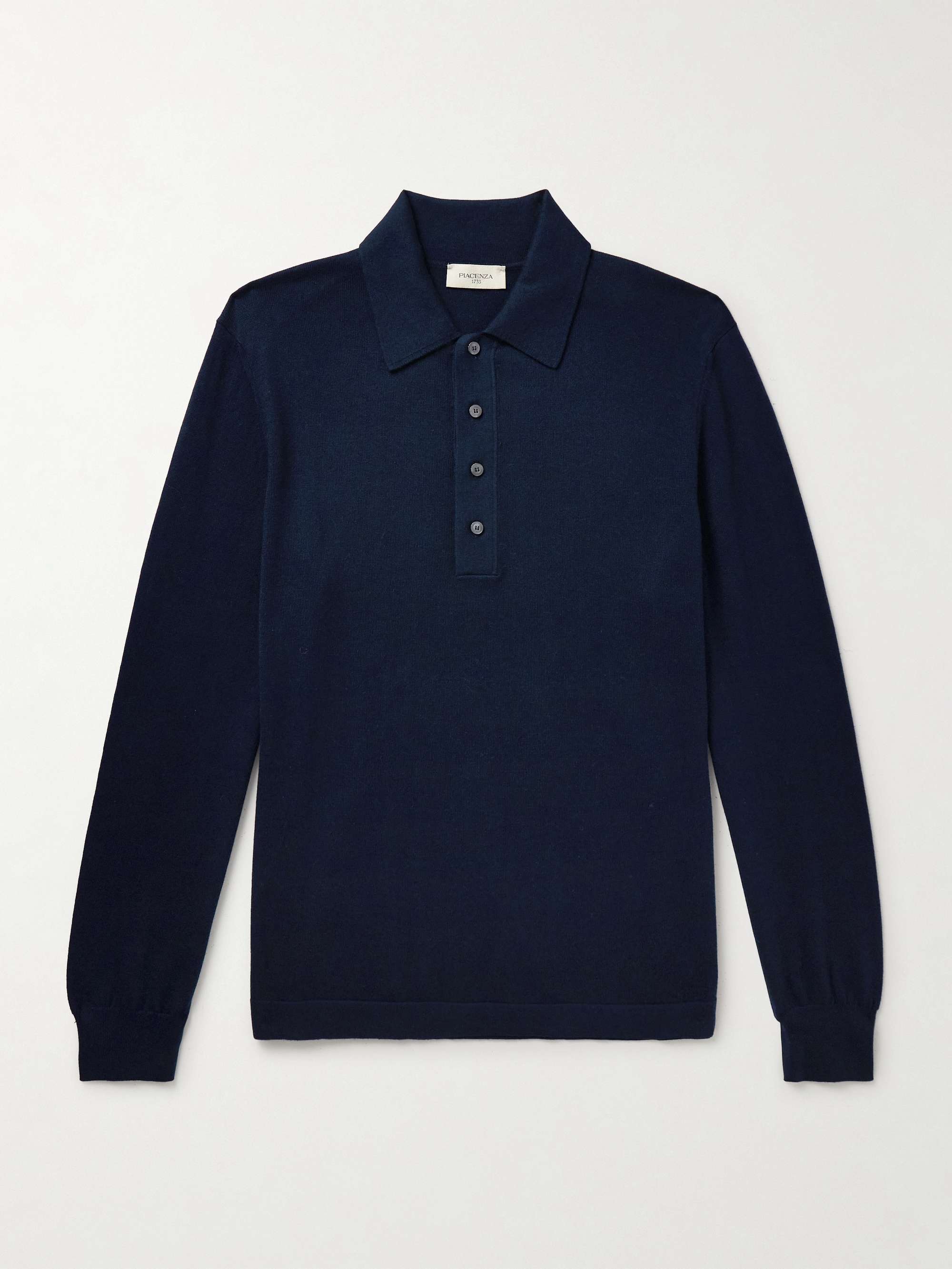 Cotton and Cashmere-Blend Polo Shirt view