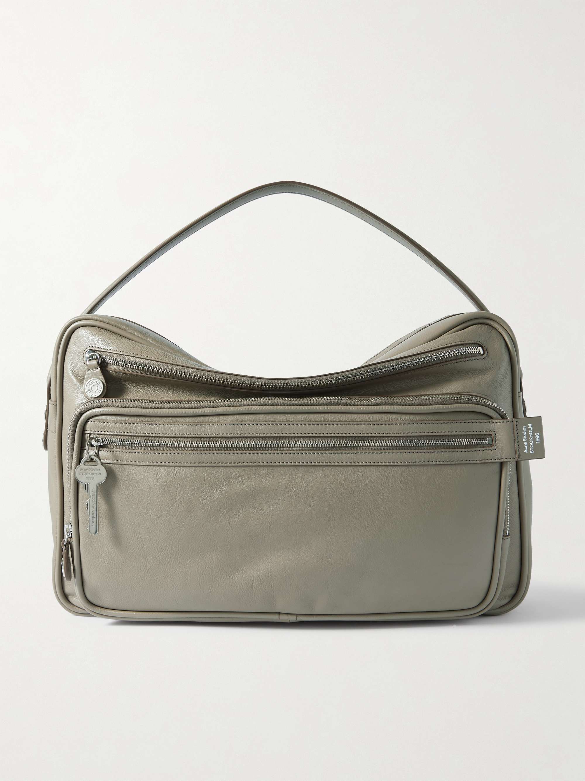 Embellished textured-leather tote view