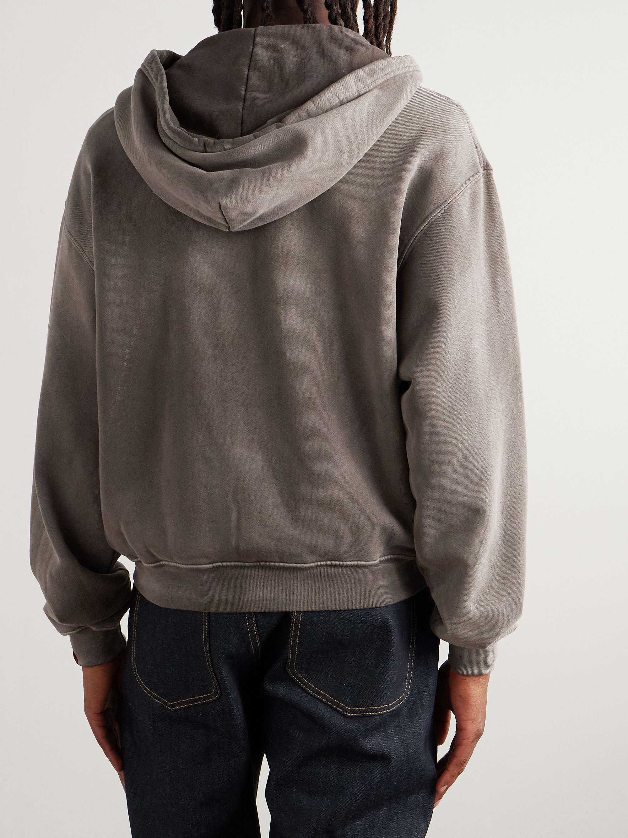 Logo-Embroidered Cotton-Jersey Zip-Up Hoodie view