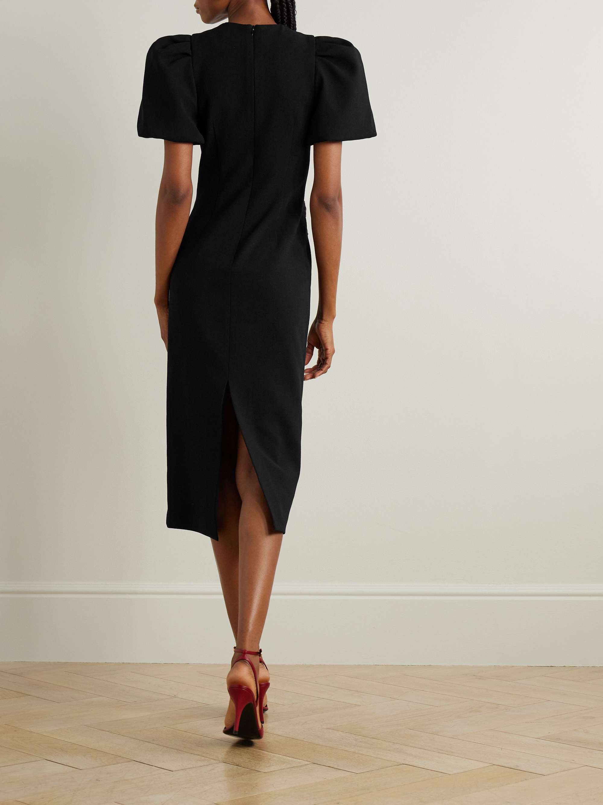 Rosetta embellished cady midi dress view