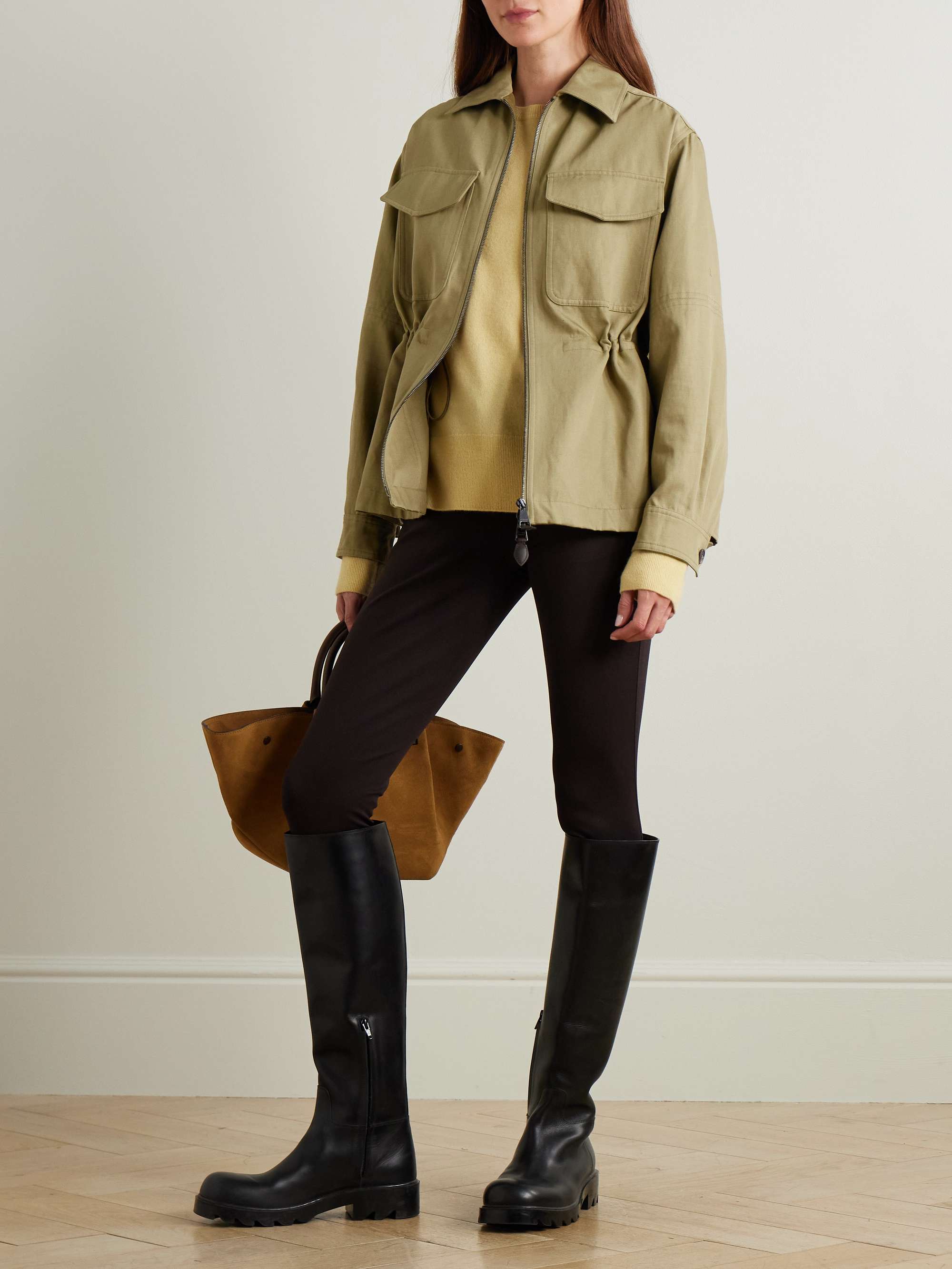 Stretch-twill leggings view