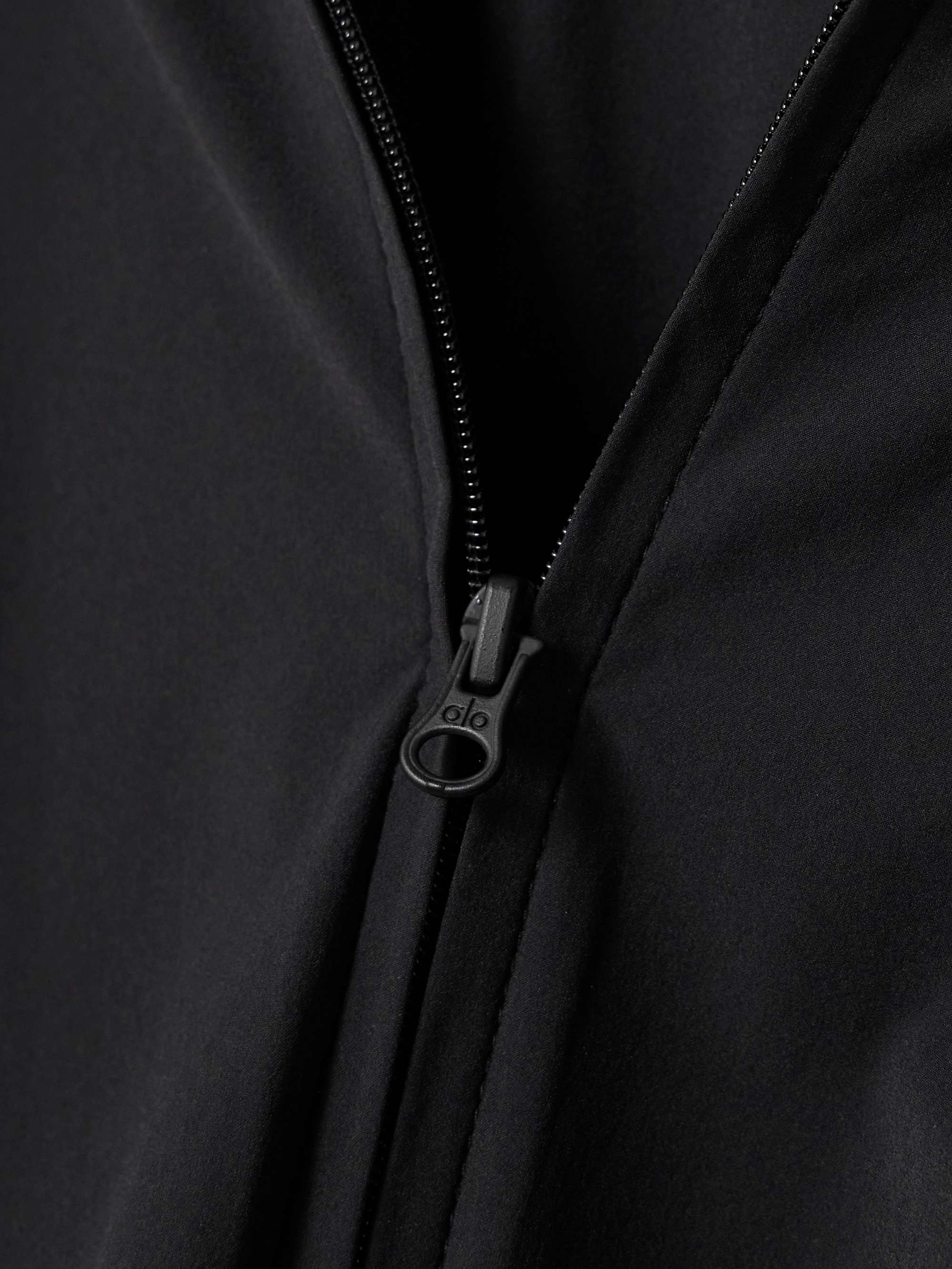 Effortless cropped stretch-shell hoodie view