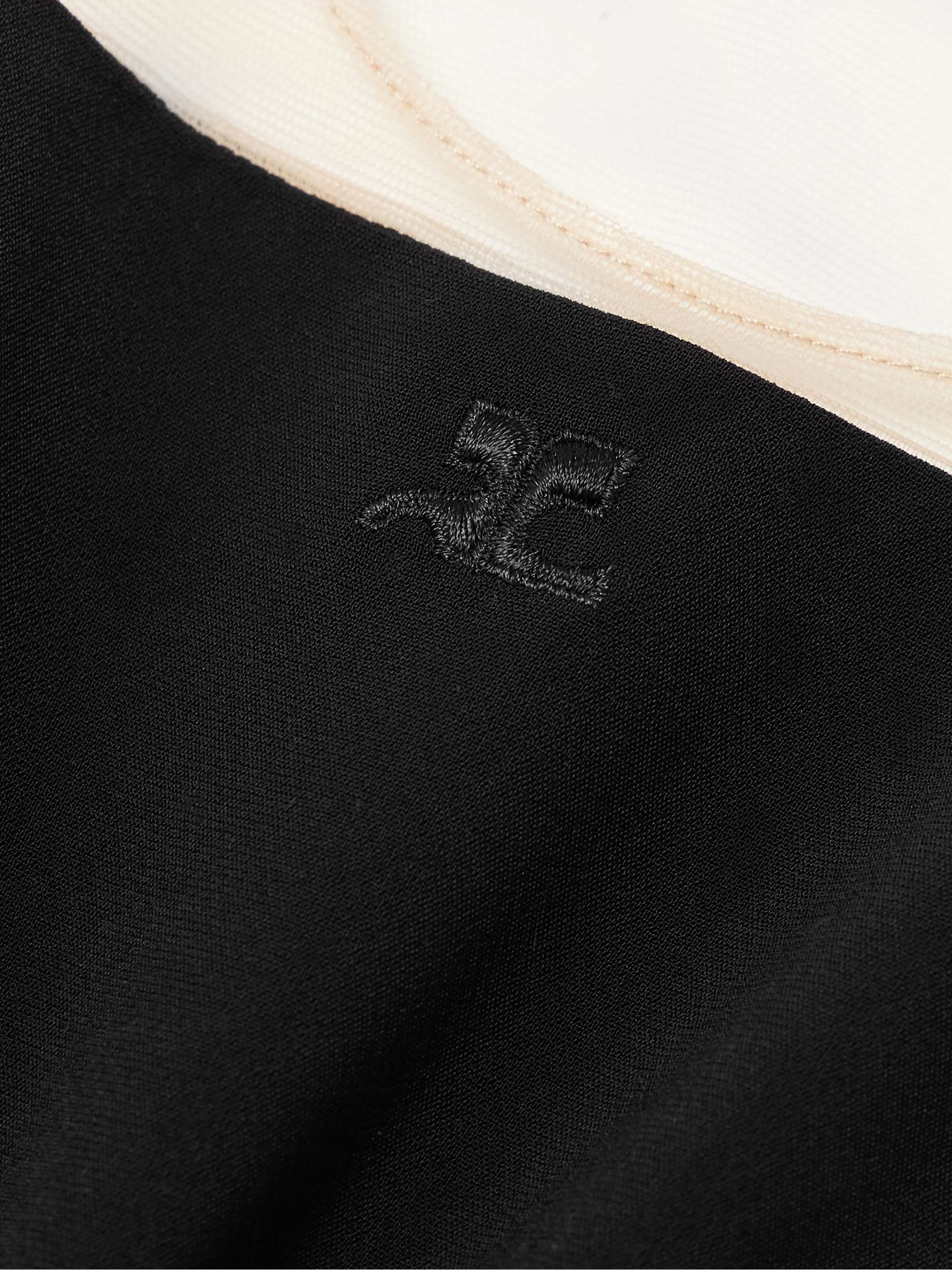 Illusion jersey and stretch-tulle bodysuit view