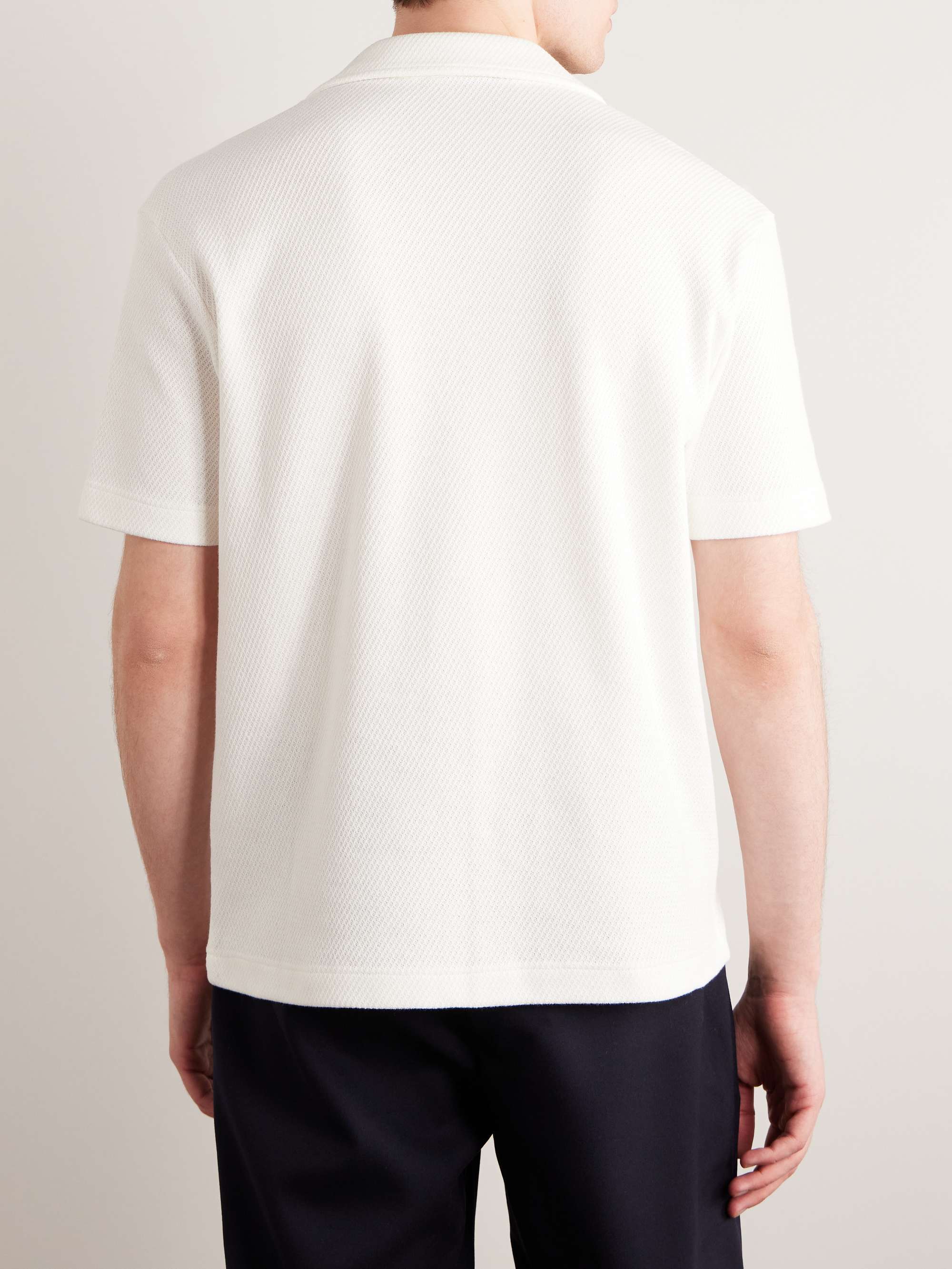 Camp-Collar Cotton and Silk-Blend Shirt view