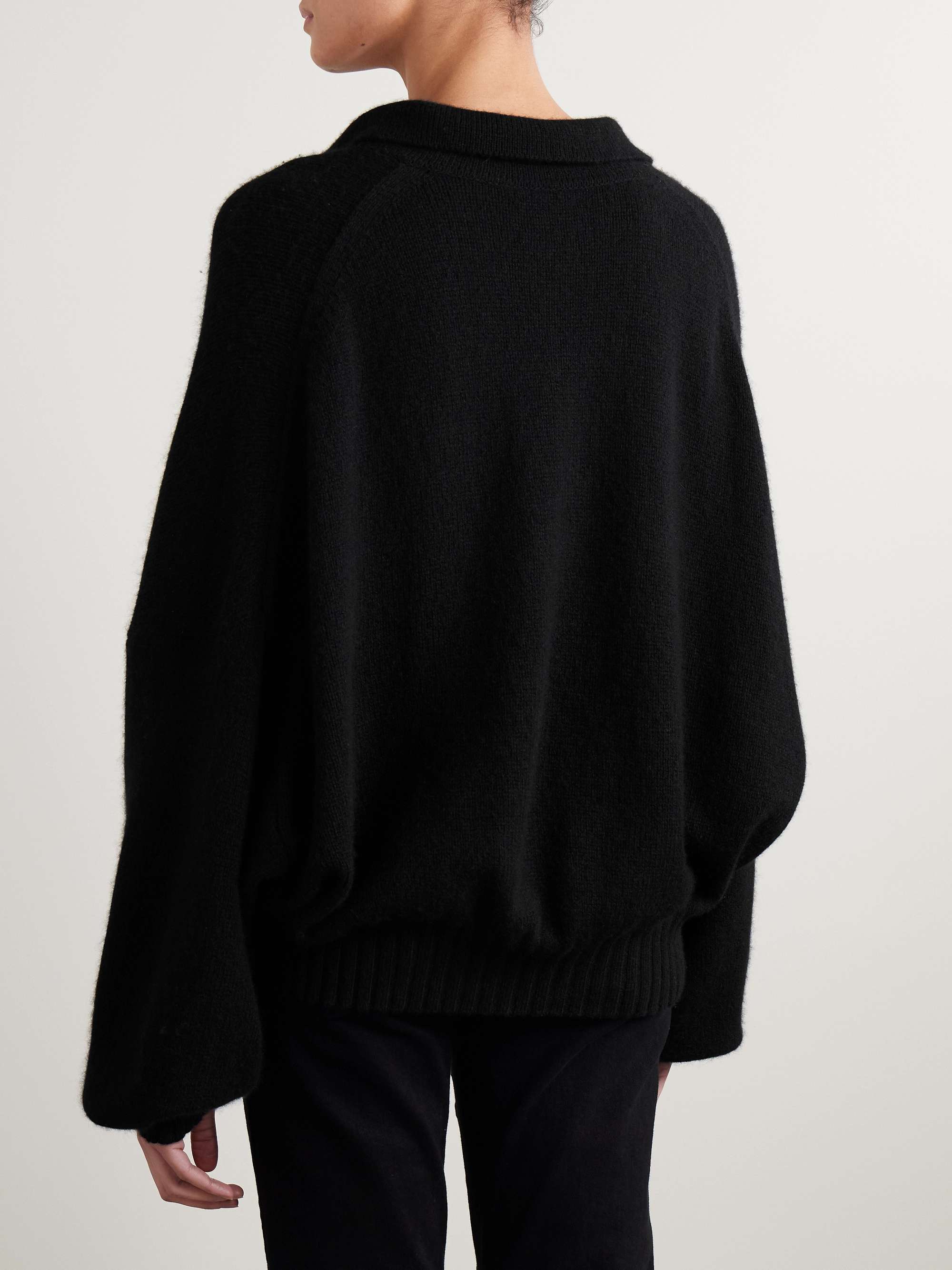Rene oversized cashmere polo sweater view