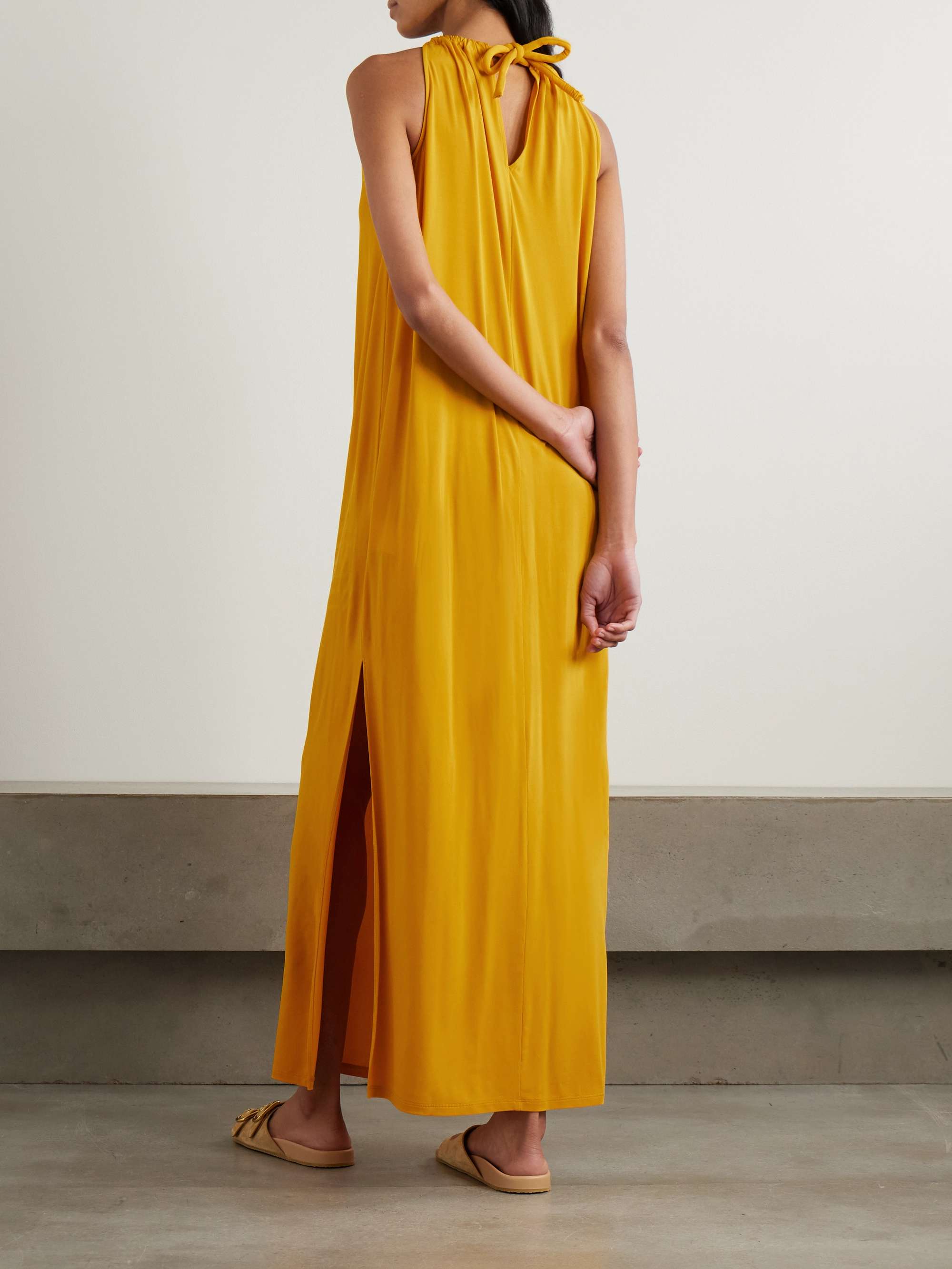 Diego gathered stretch-jersey maxi dress view