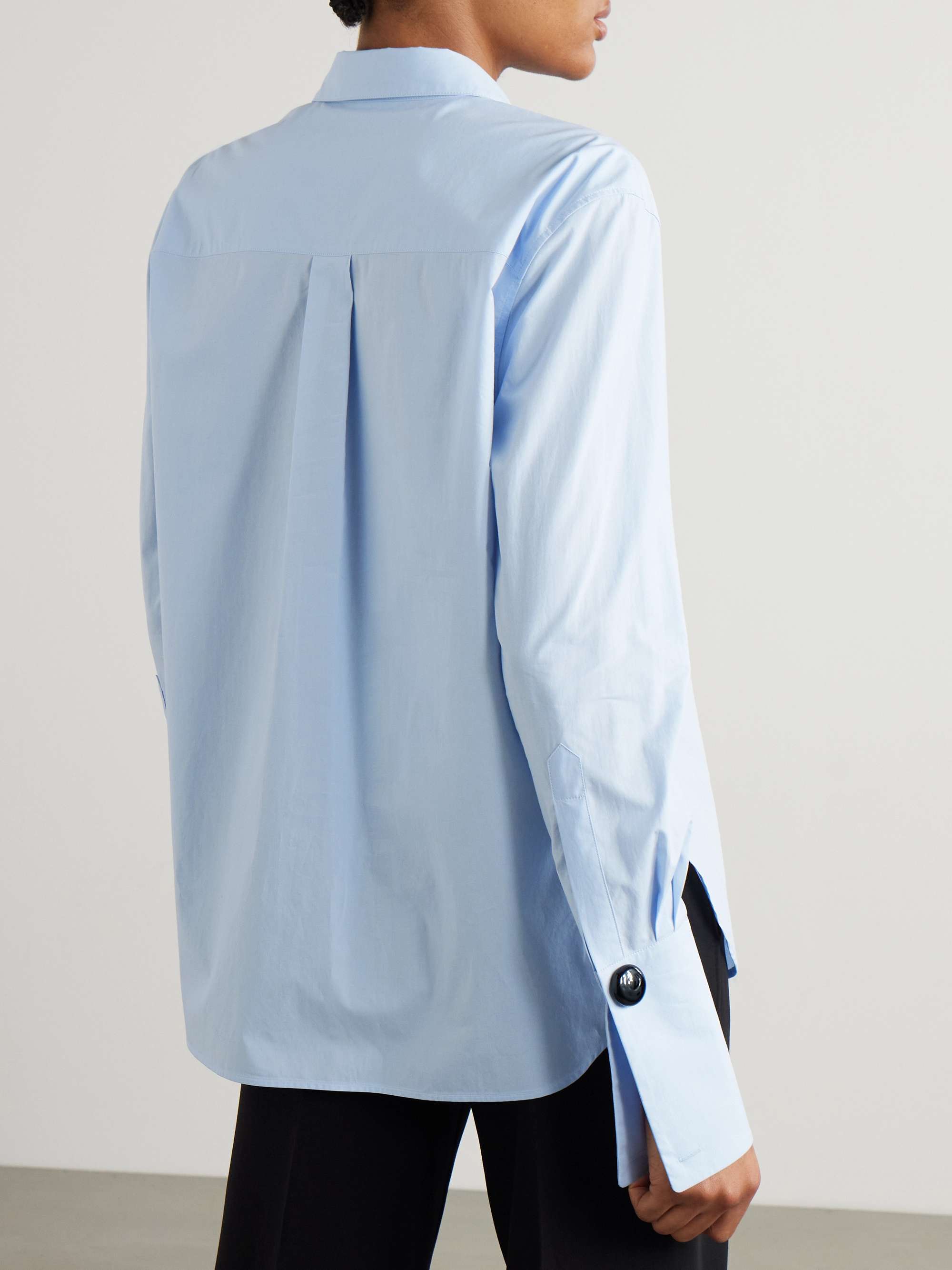 Embellished organic cotton-poplin shirt view