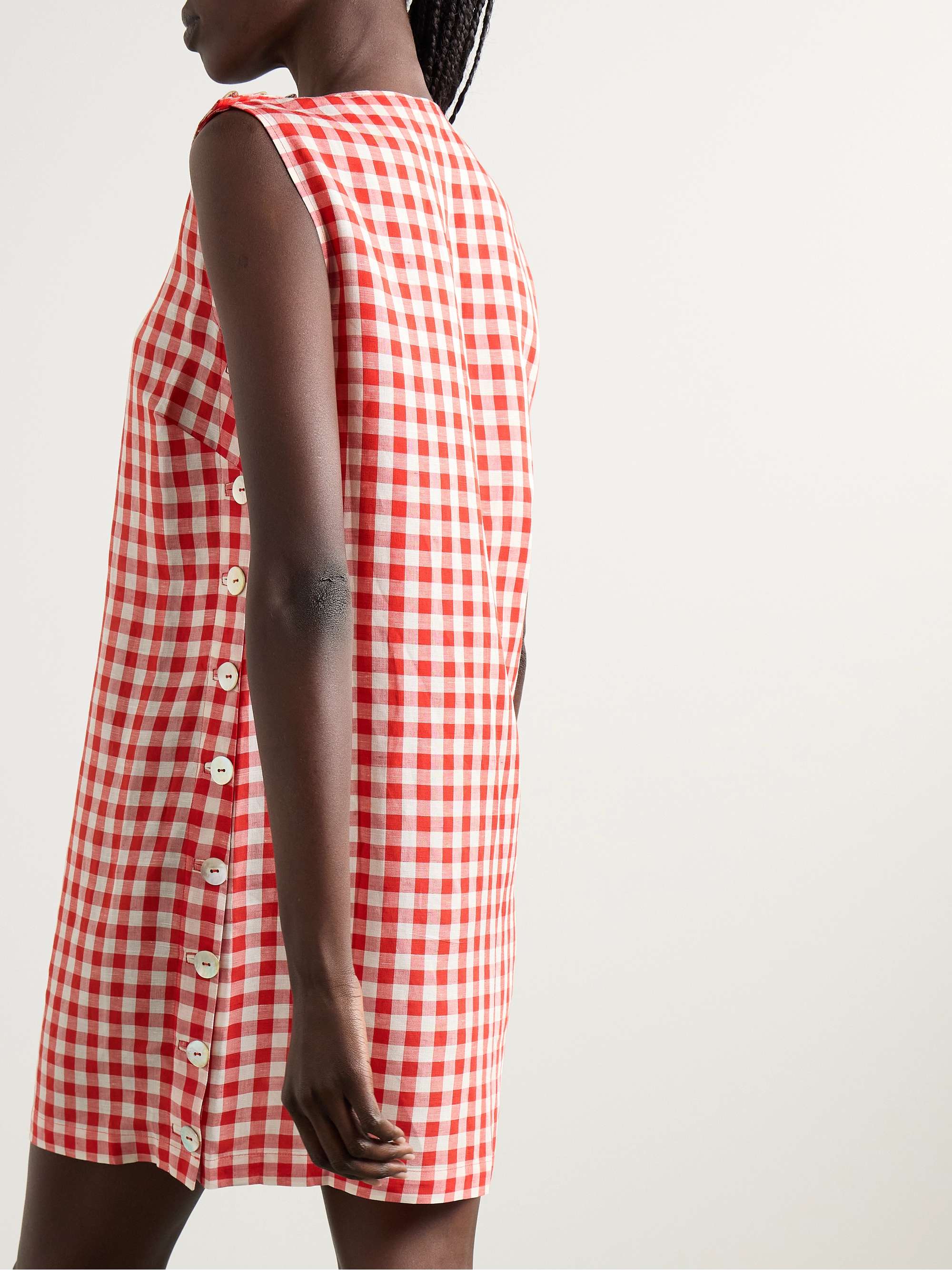 Coraline gingham woven mini dress view