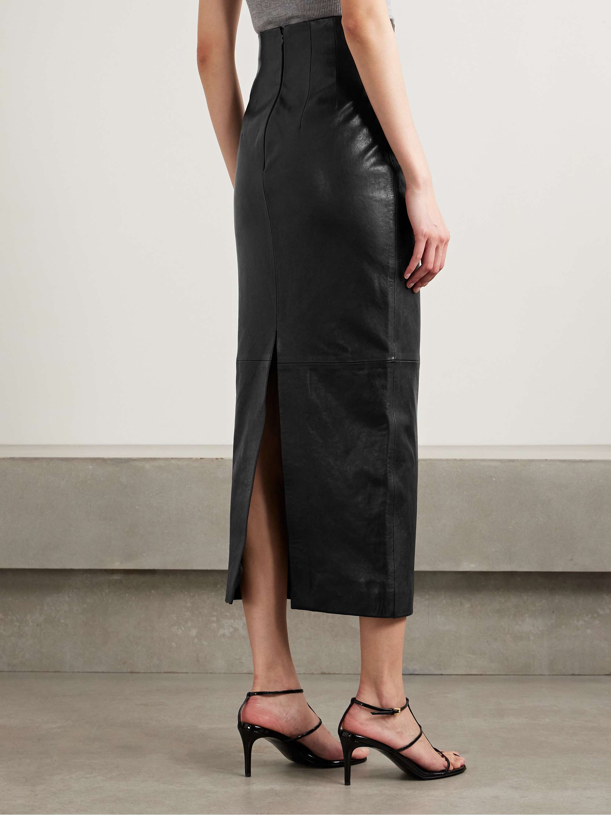 Loxley leather maxi skirt view