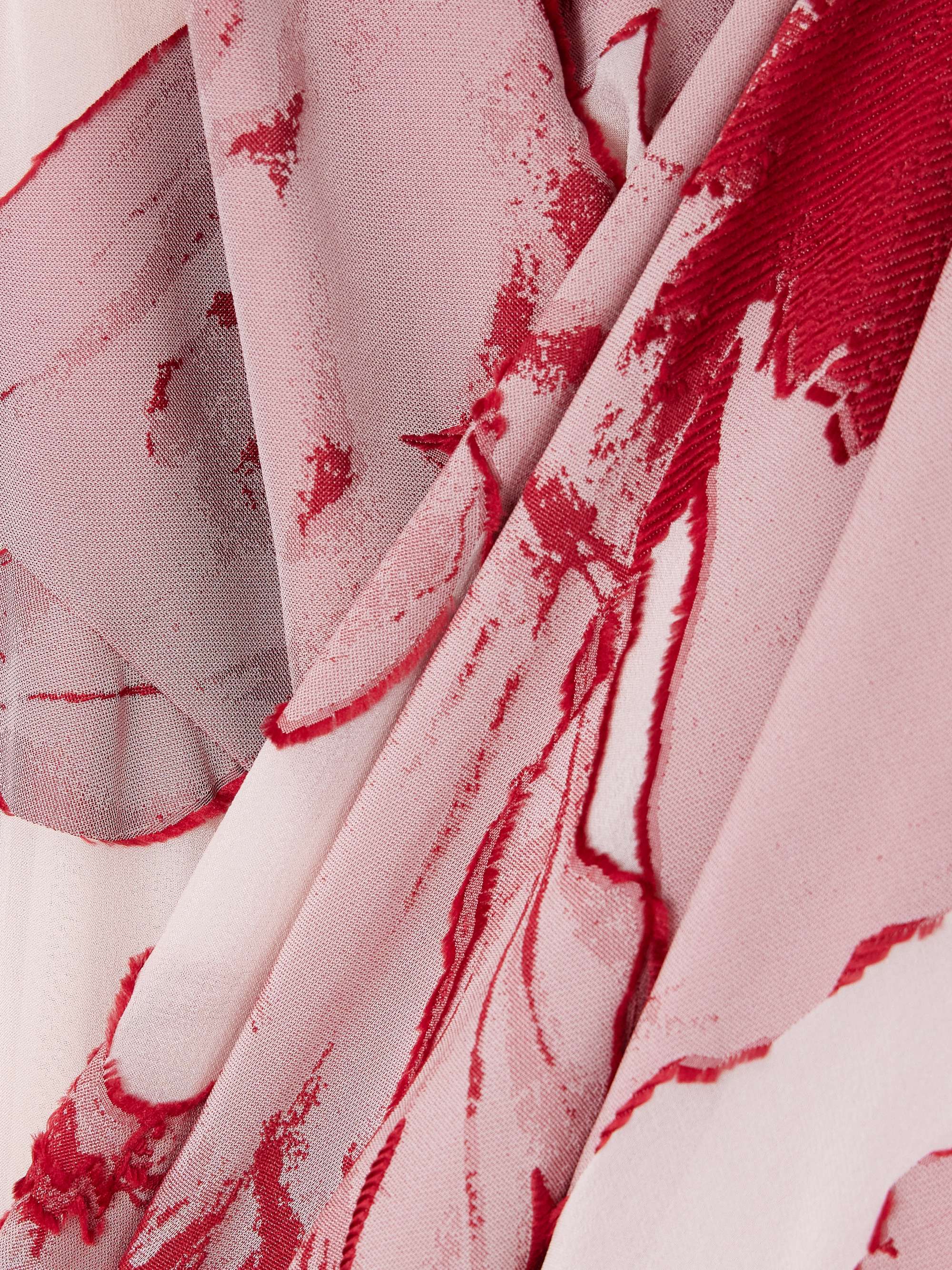 Printed silk-blend chiffon maxi dress view