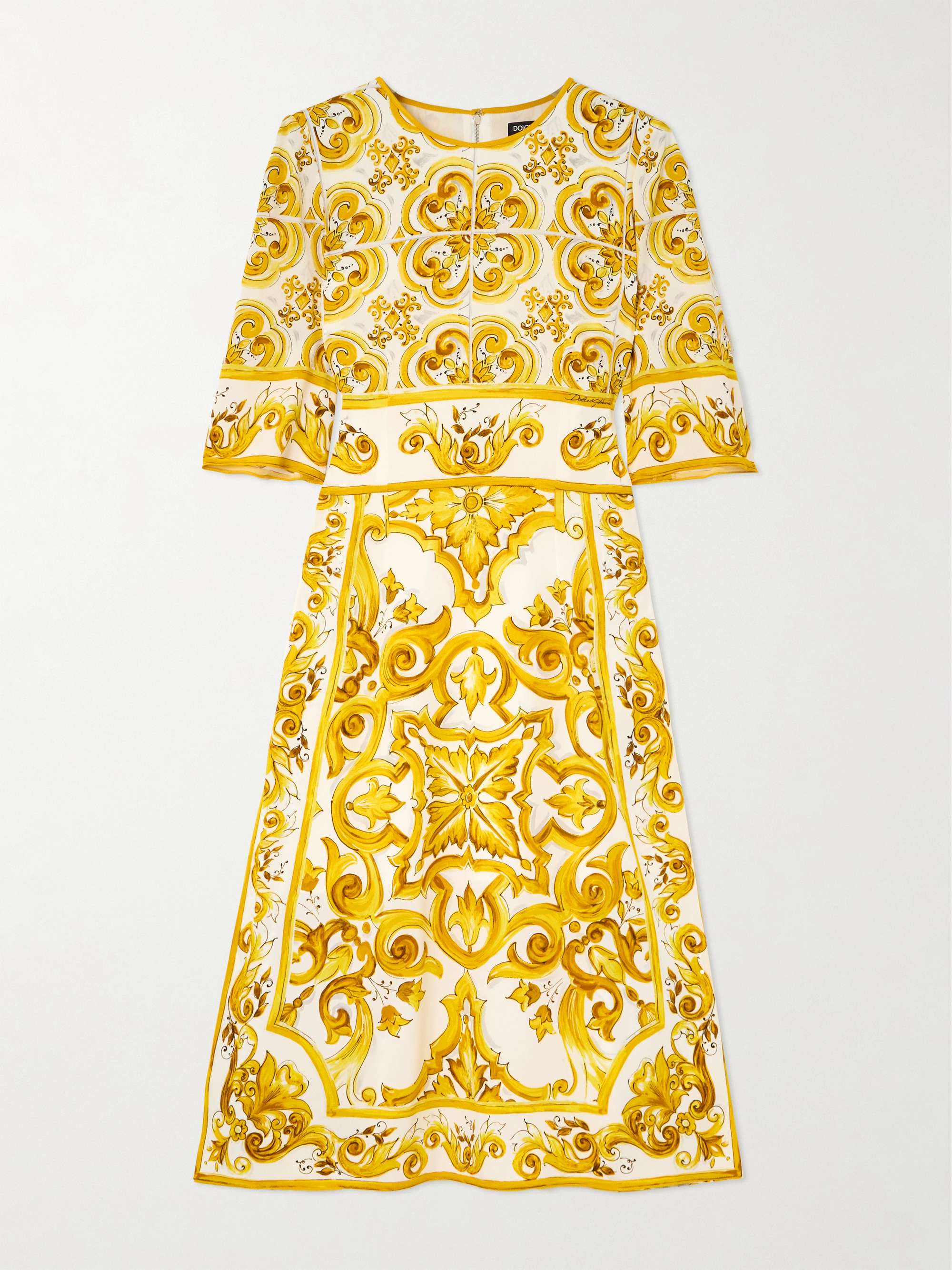 Maiolica printed silk-blend charmeuse mini dress view