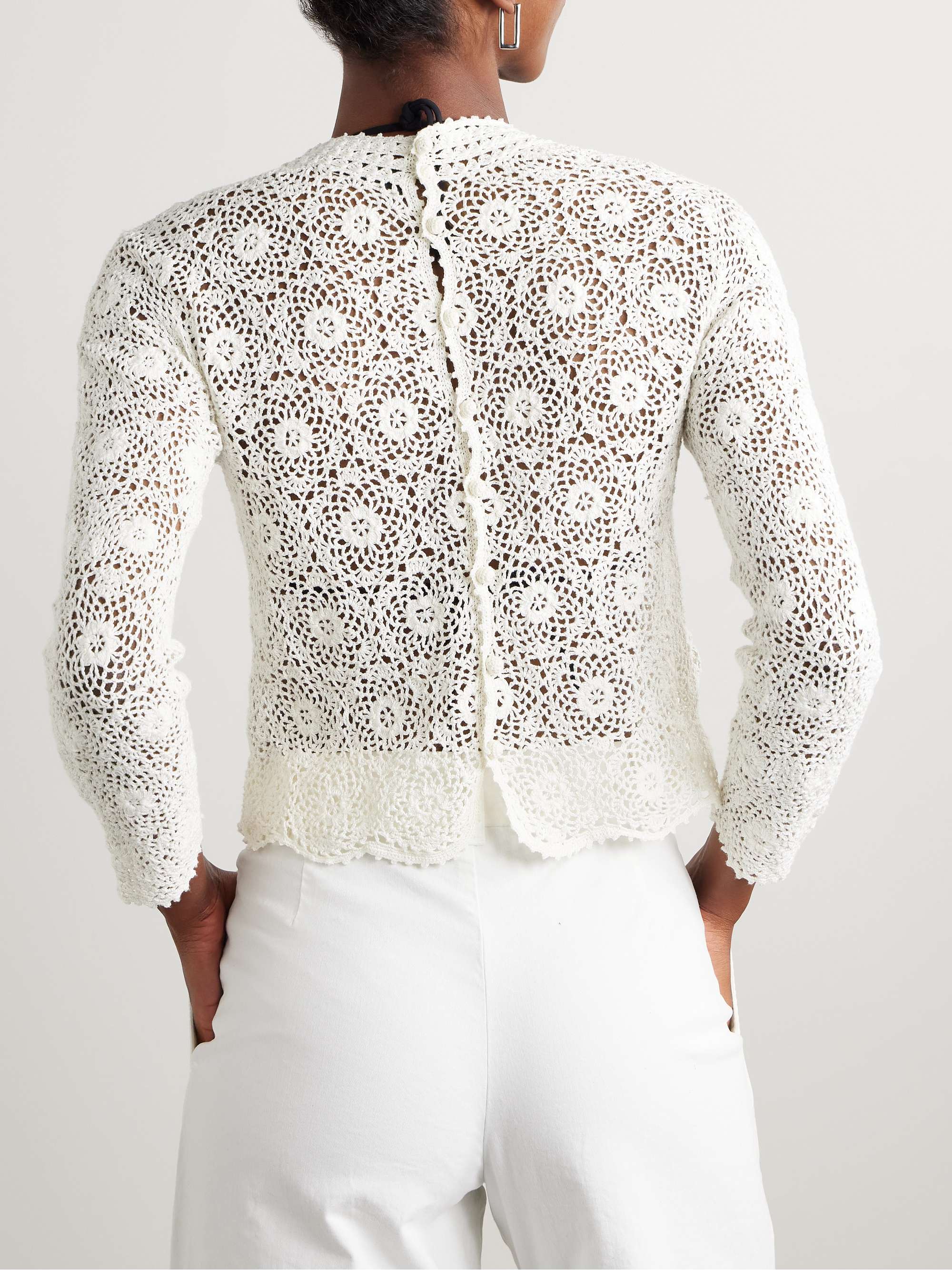 Gibson crocheted cotton top view