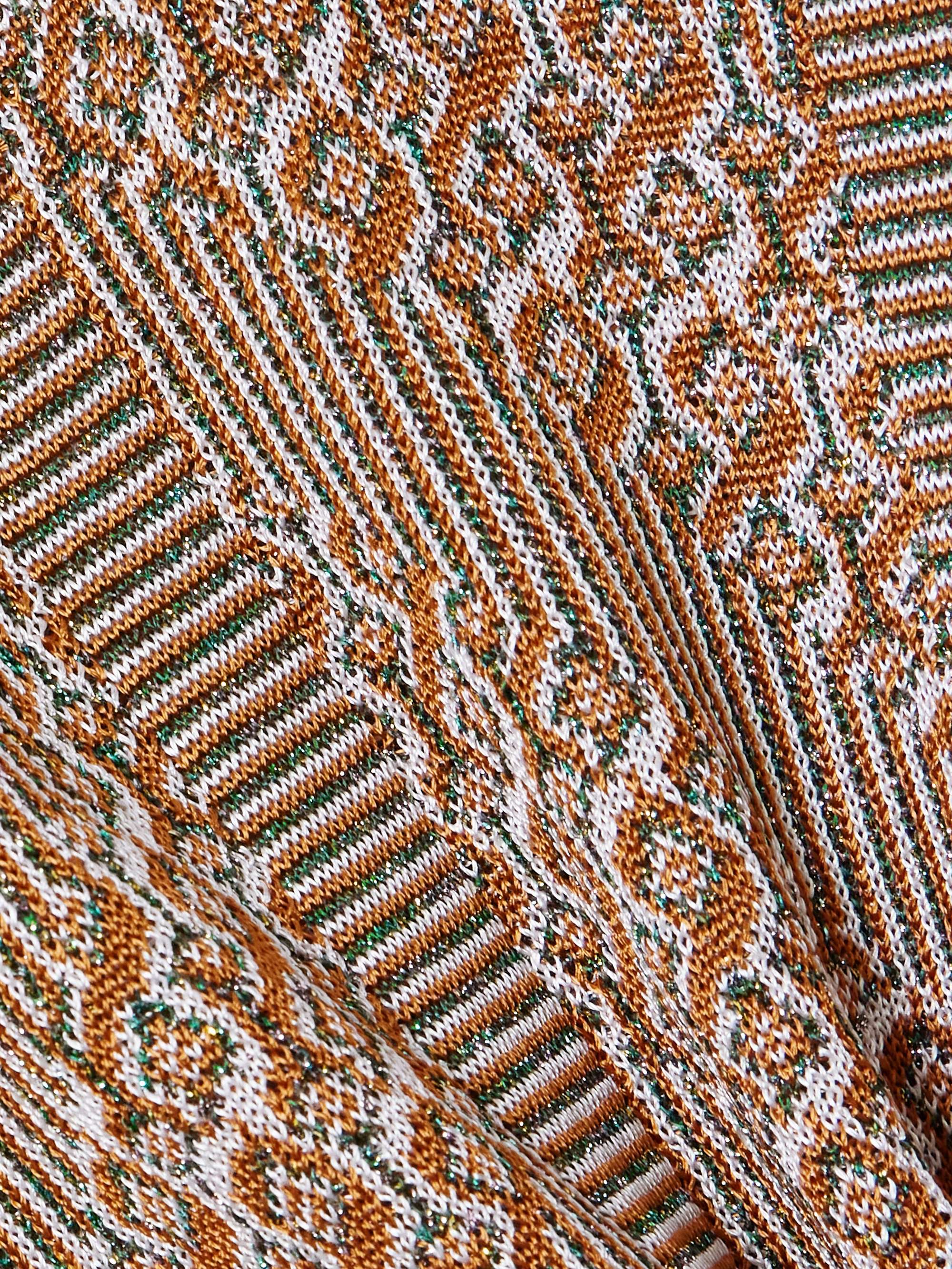 Metallic intarsia-knit midi dress view