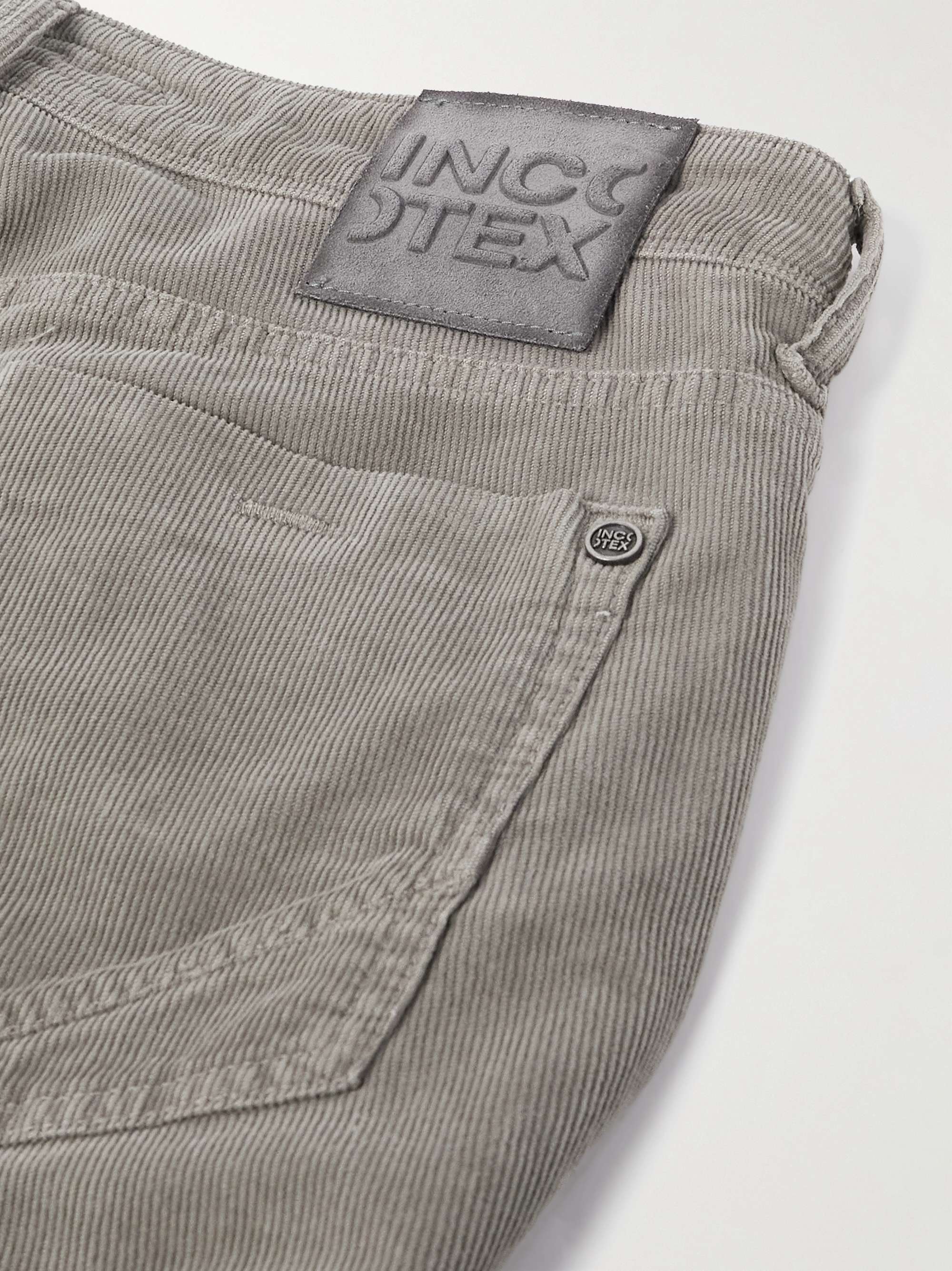 Blue Division Straight-Leg Logo-Appliquéd Cotton-Blend Corduroy Trousers view