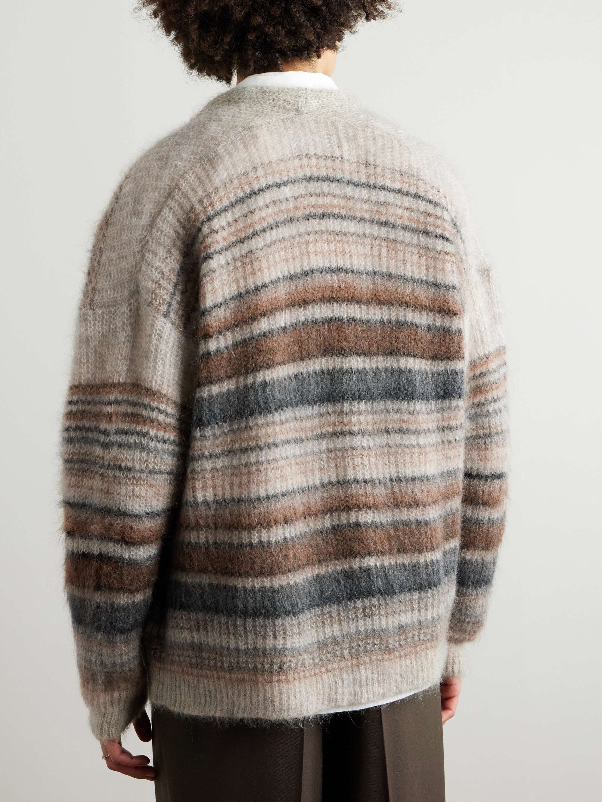 Danah Striped Mohair-Blend Cardigan view