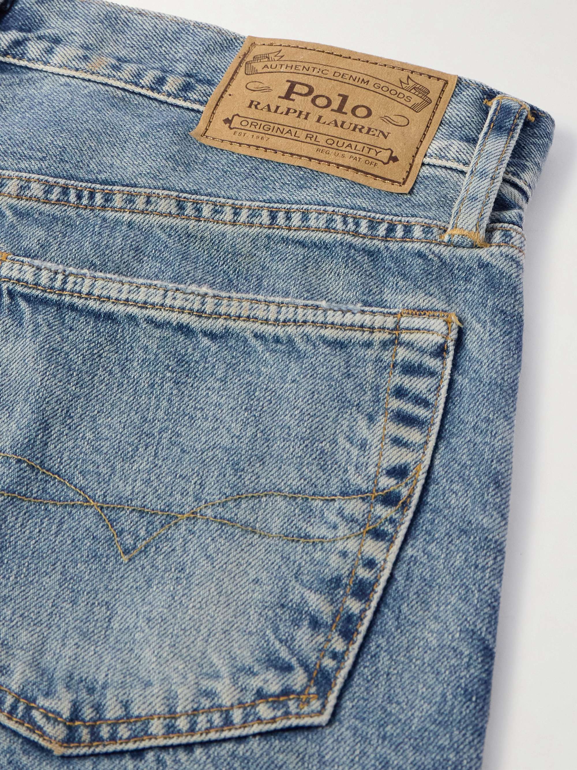 Heritage Straight-Leg Distressed Recycled Jeans view