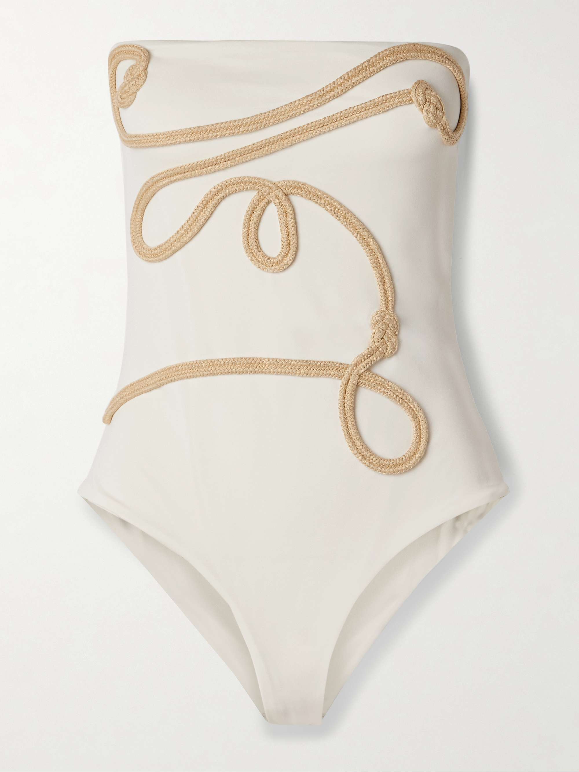Palmy strapless appliquéd swimsuit view