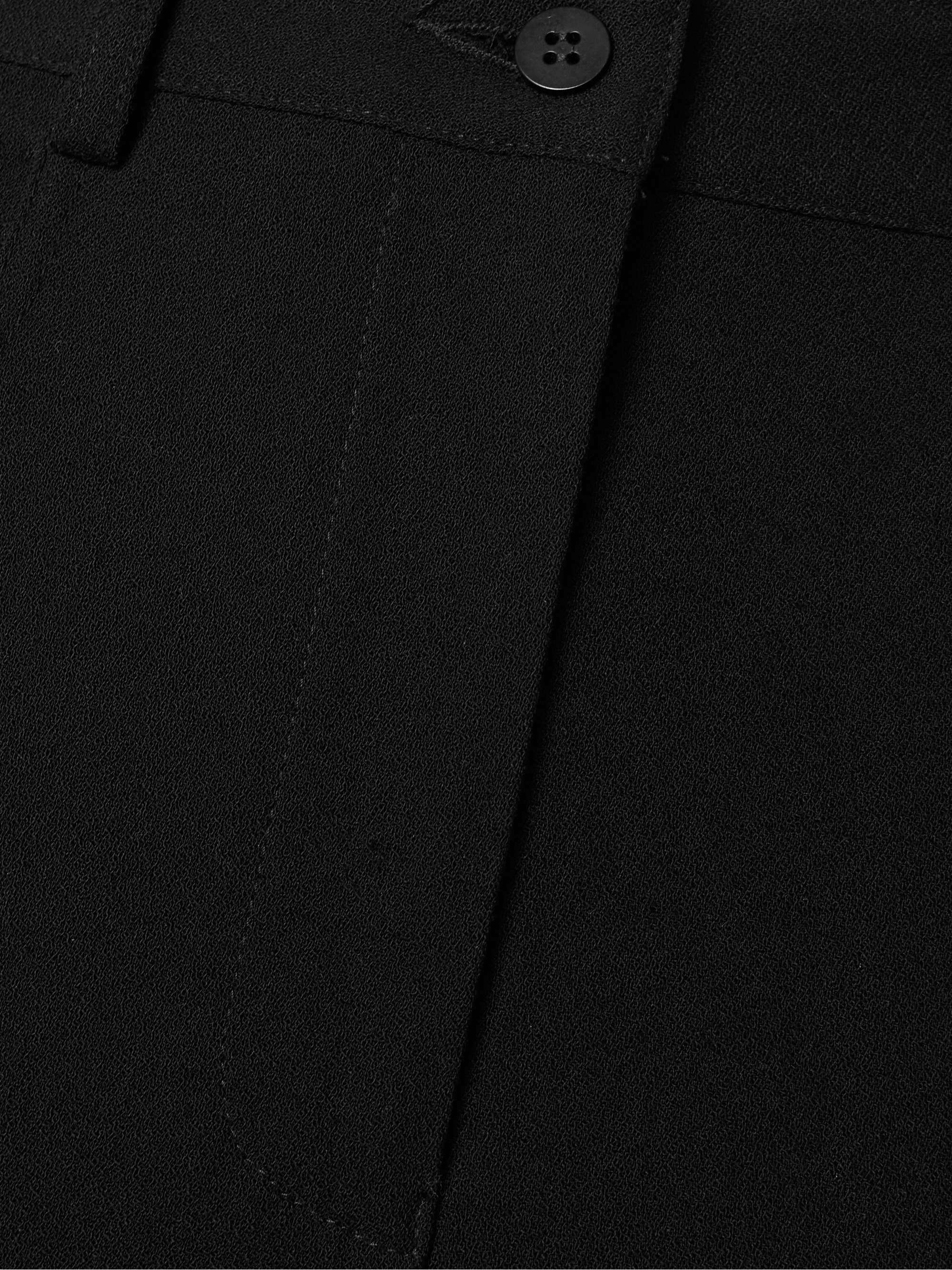 Wool-blend crepe straight-leg pants view