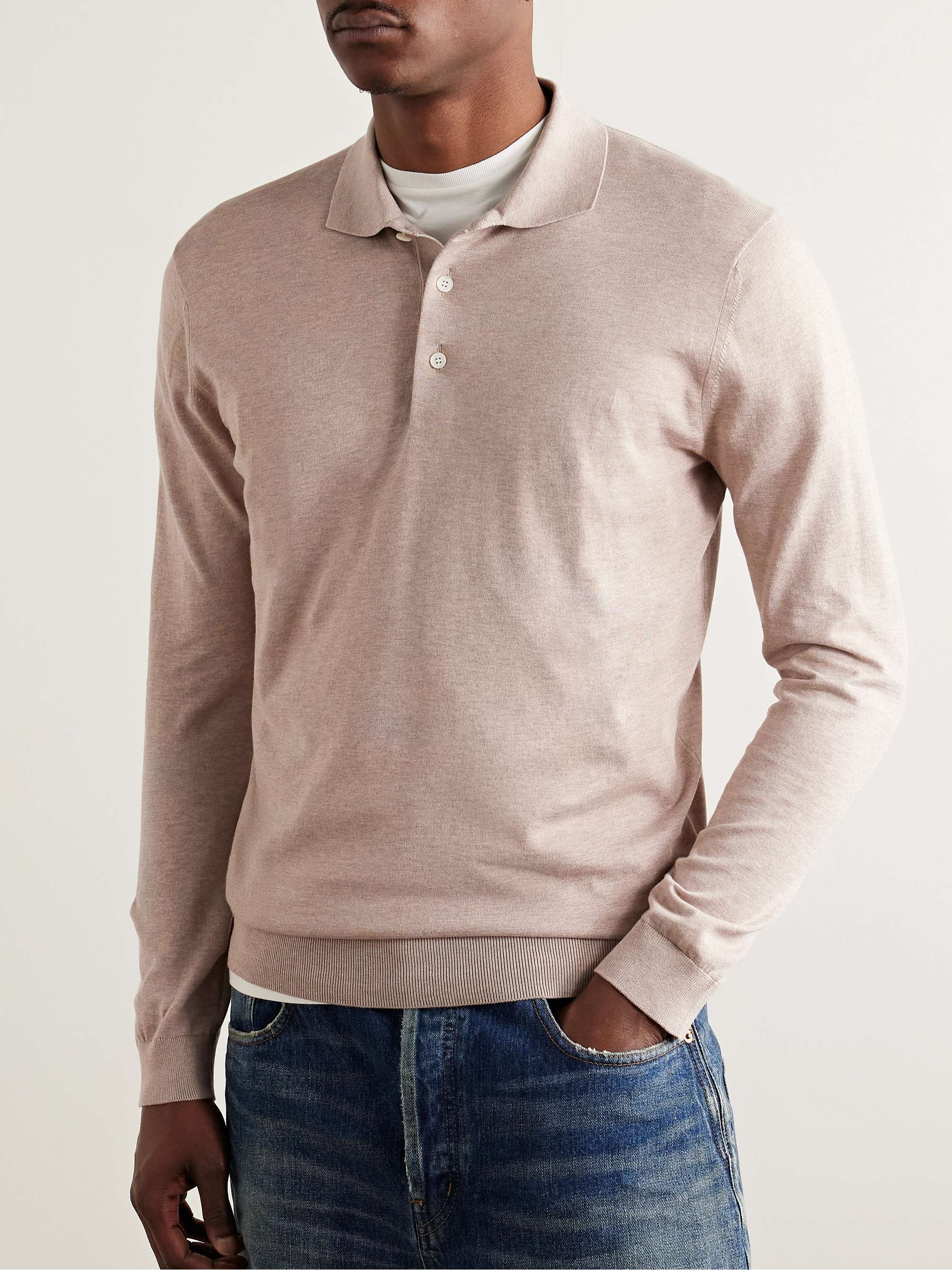 Slim-Fit Mariner Sea Island Cotton Polo Shirt view