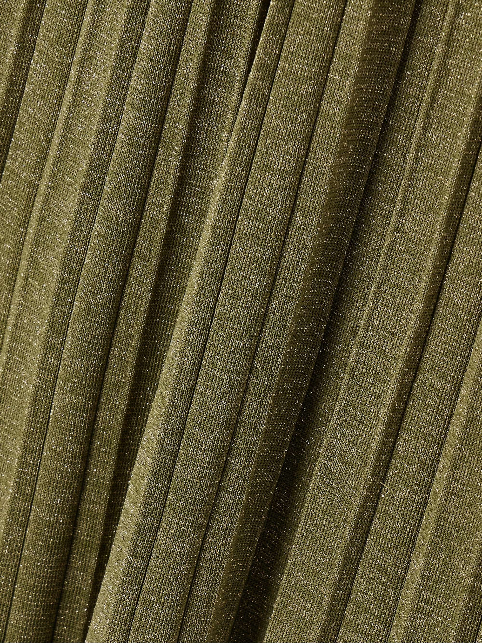 Wylie metallic ribbed-knit midi skirt view