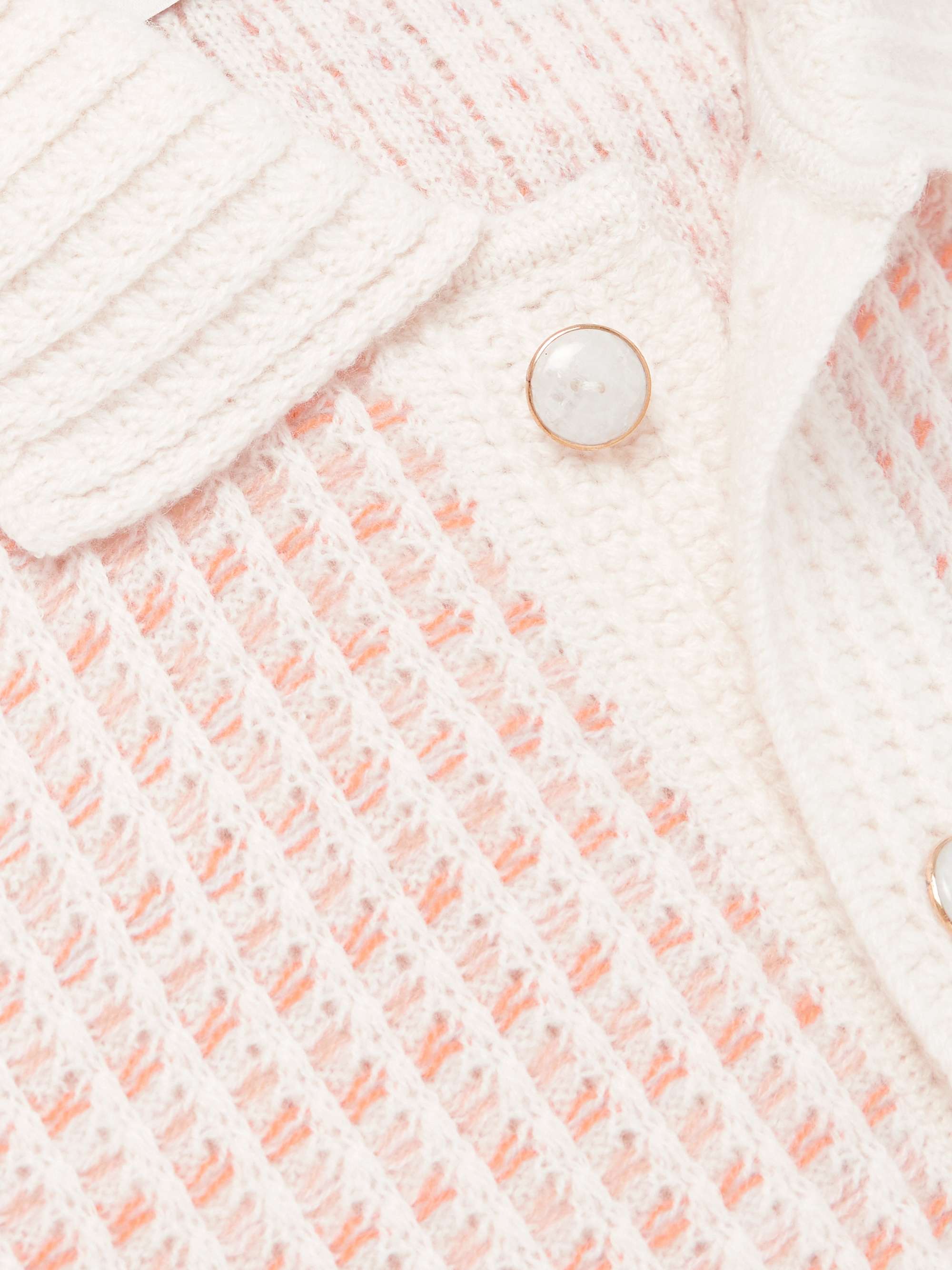 Noble Camp-Collar Waffle-Knit Cashmere-Blend Shirt view