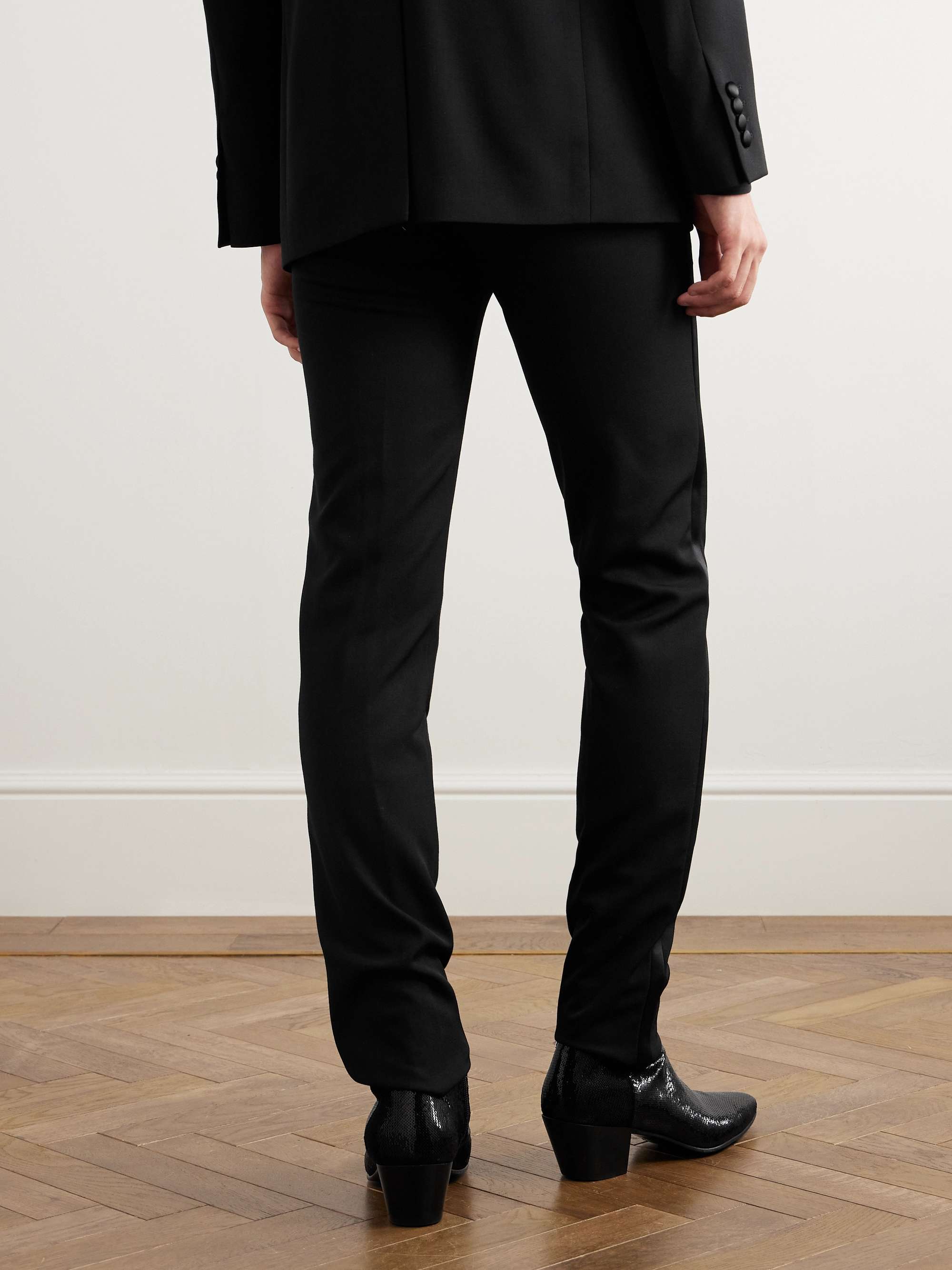 Slim-Fit Straight-Leg Wool Suit Trousers view