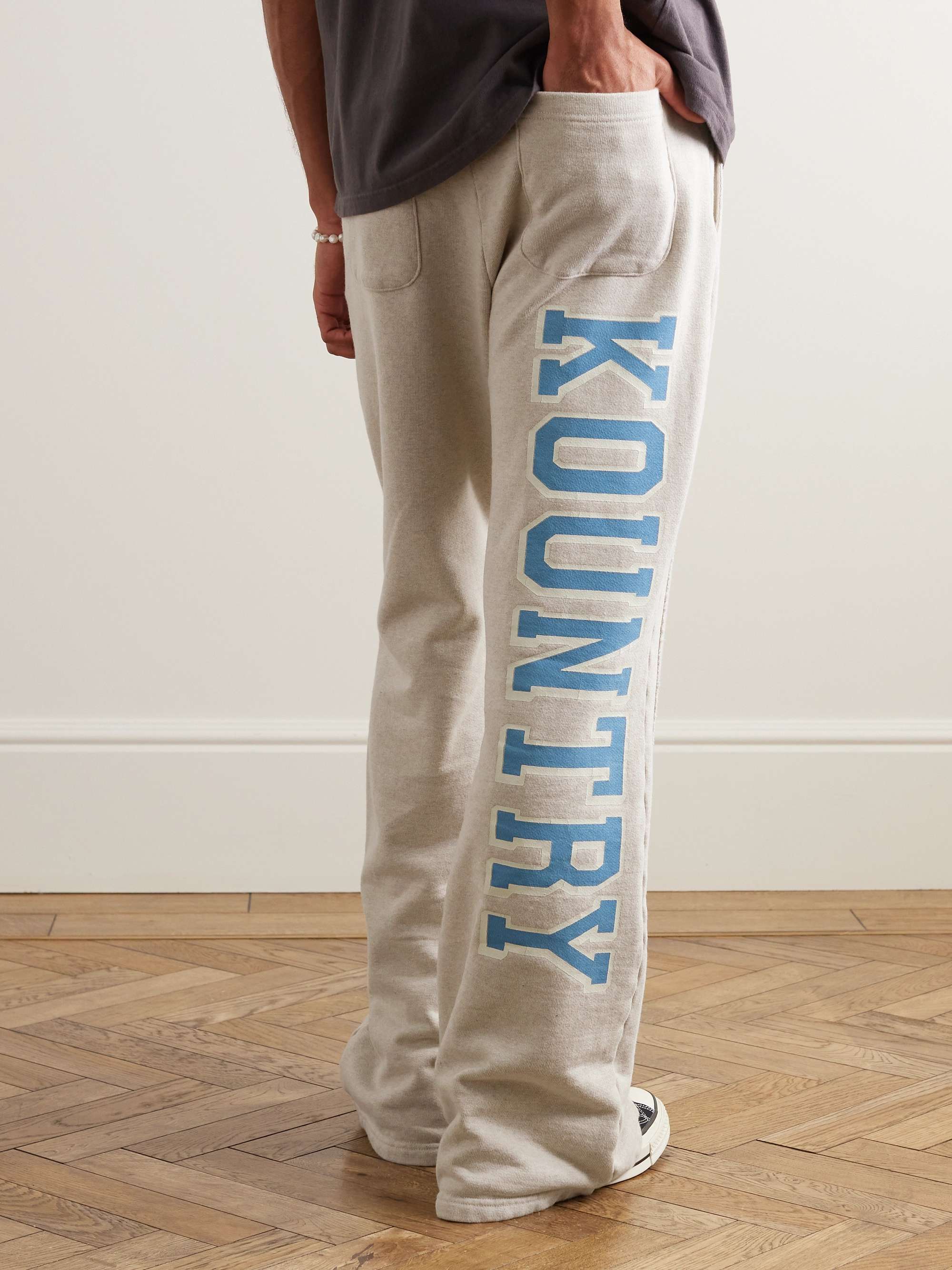 Flared Cotton-Jersey Sweatpants view