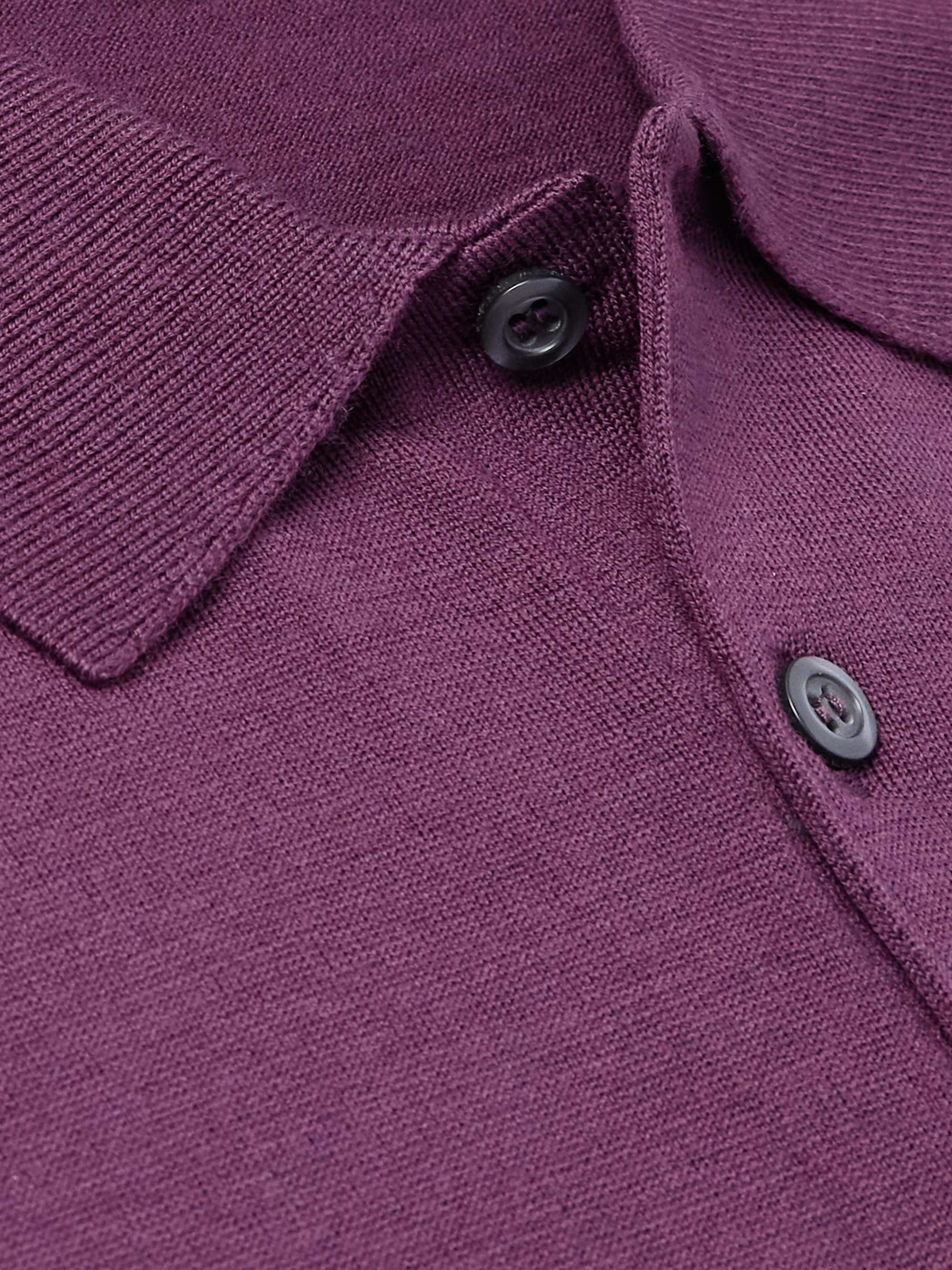 Belper Slim-Fit Merino Wool Polo Shirt view
